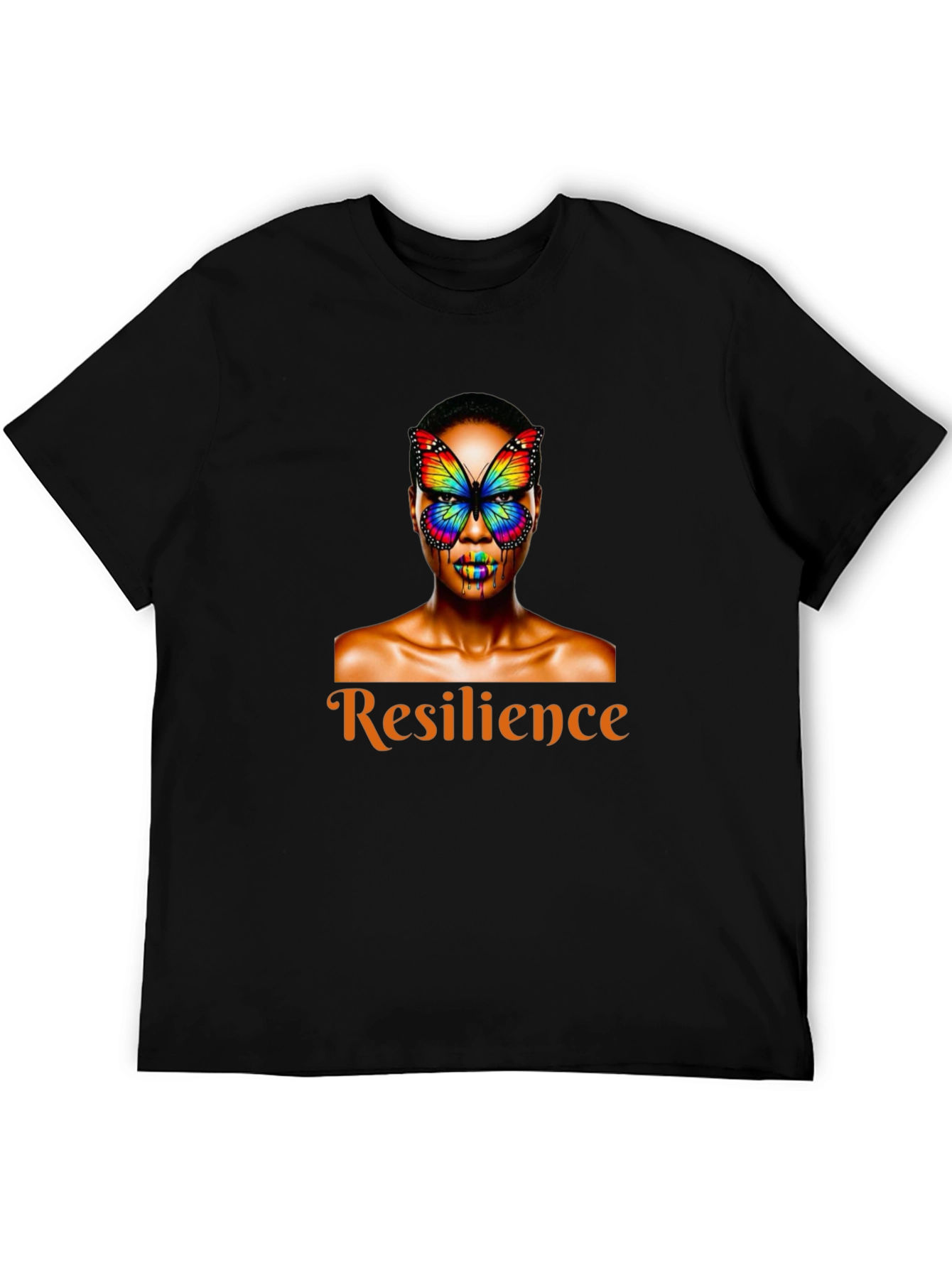 Black Resilience Graphic T-Shirt: Butterfly Empowerment view 5
