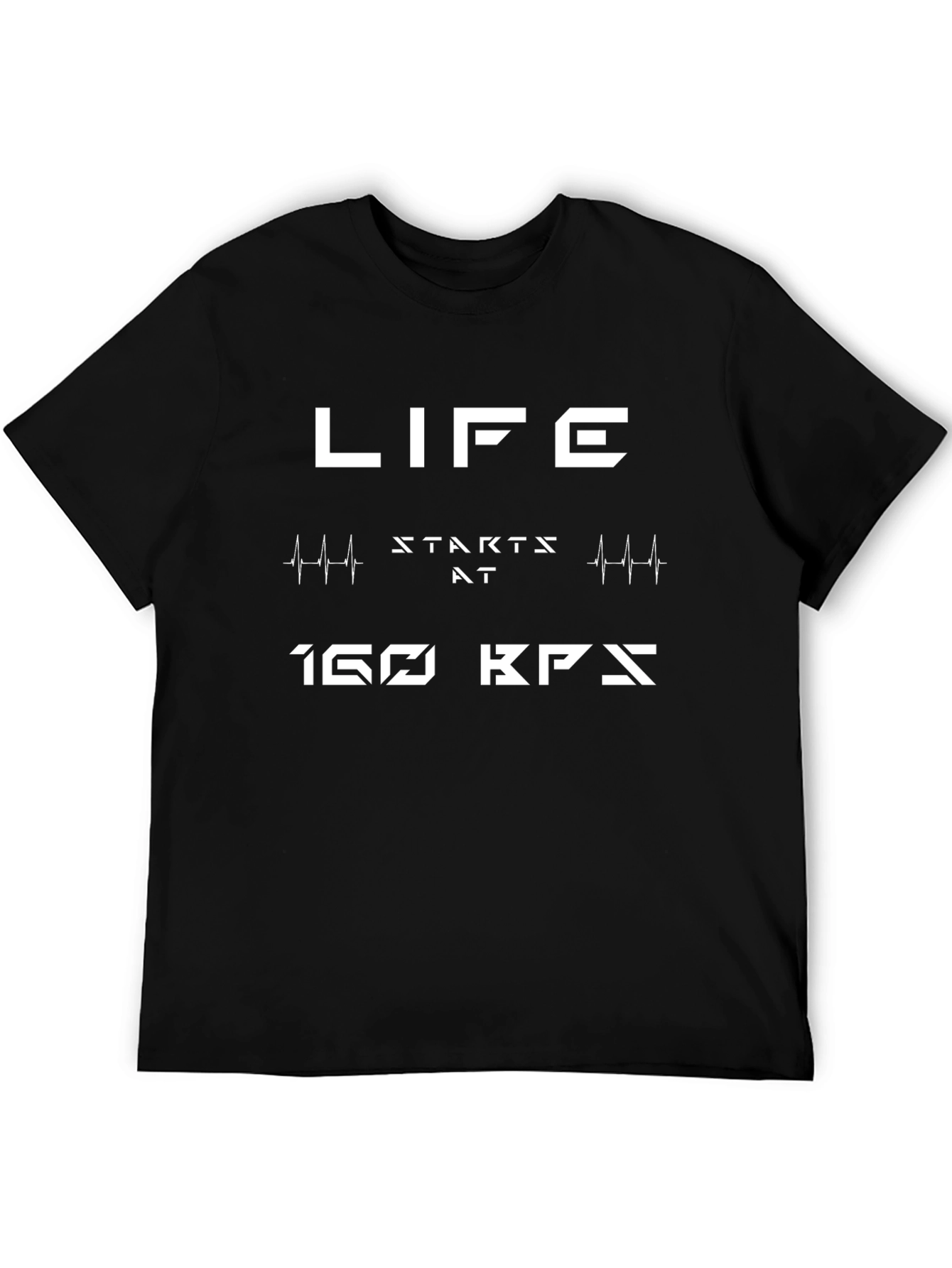 Black Life Starts At 160 KPS Black Graphic Tee view 5