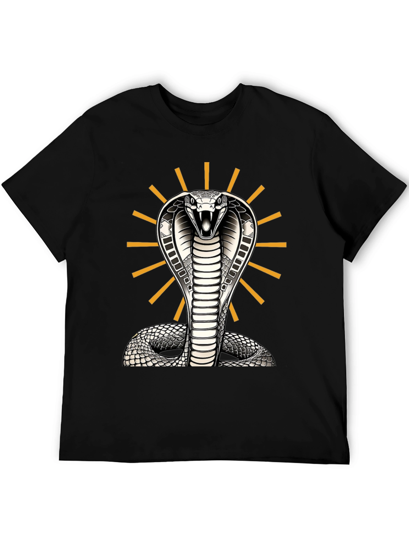 Black Cobra Snake Graphic Tee - Striking Design, Comfortable Fit view 5