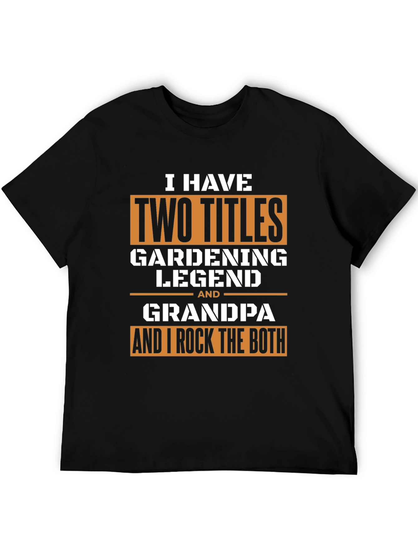 Black Gardening Legend Grandpa T-Shirt view 5