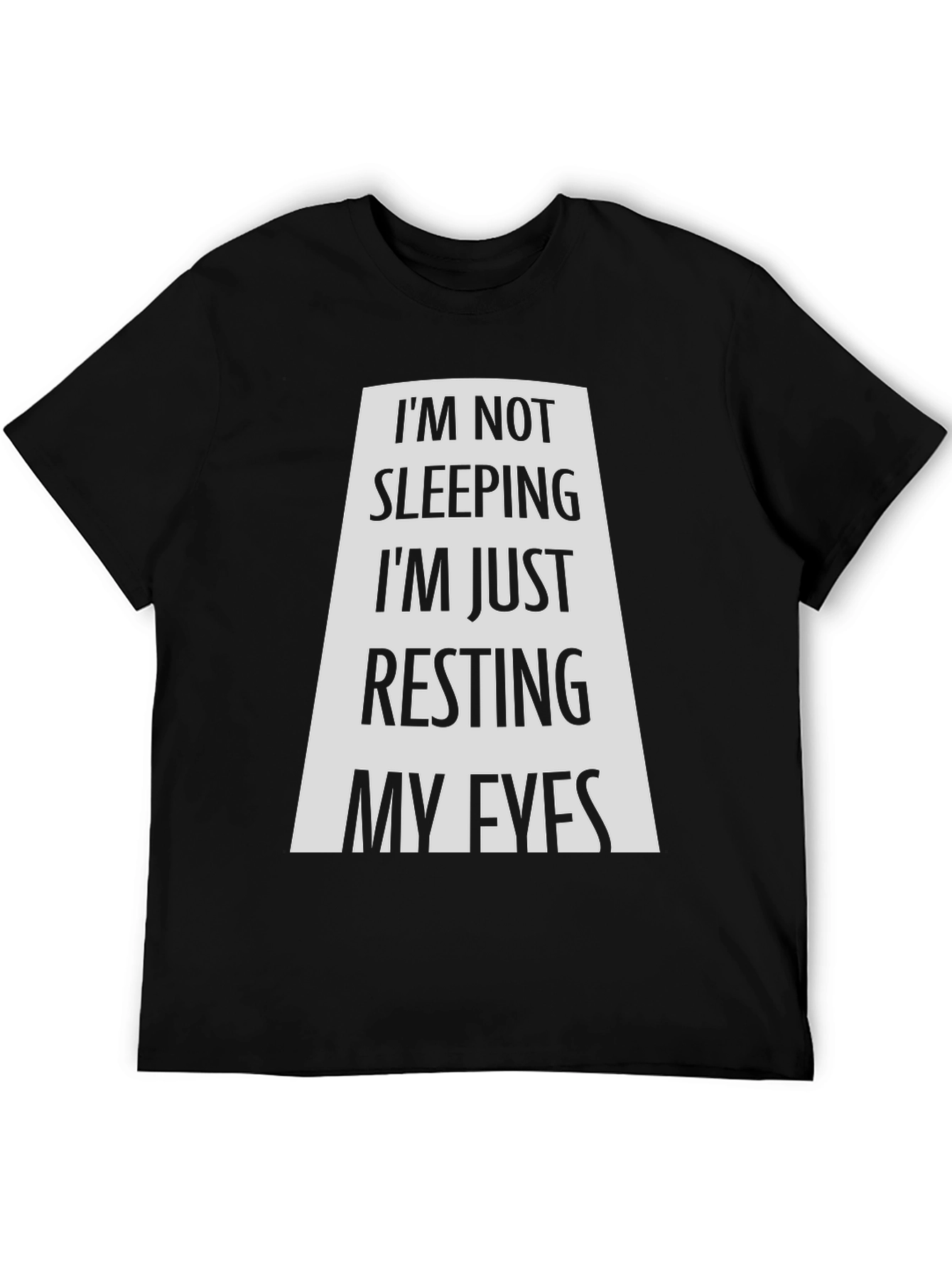Black Funny "Resting My Eyes" Graphic T-Shirt view 5