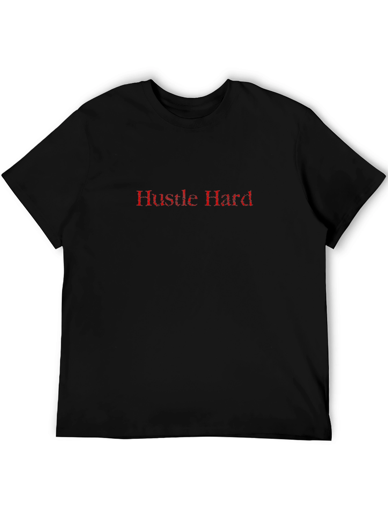 Black Hustle Hard Black T-Shirt view 5
