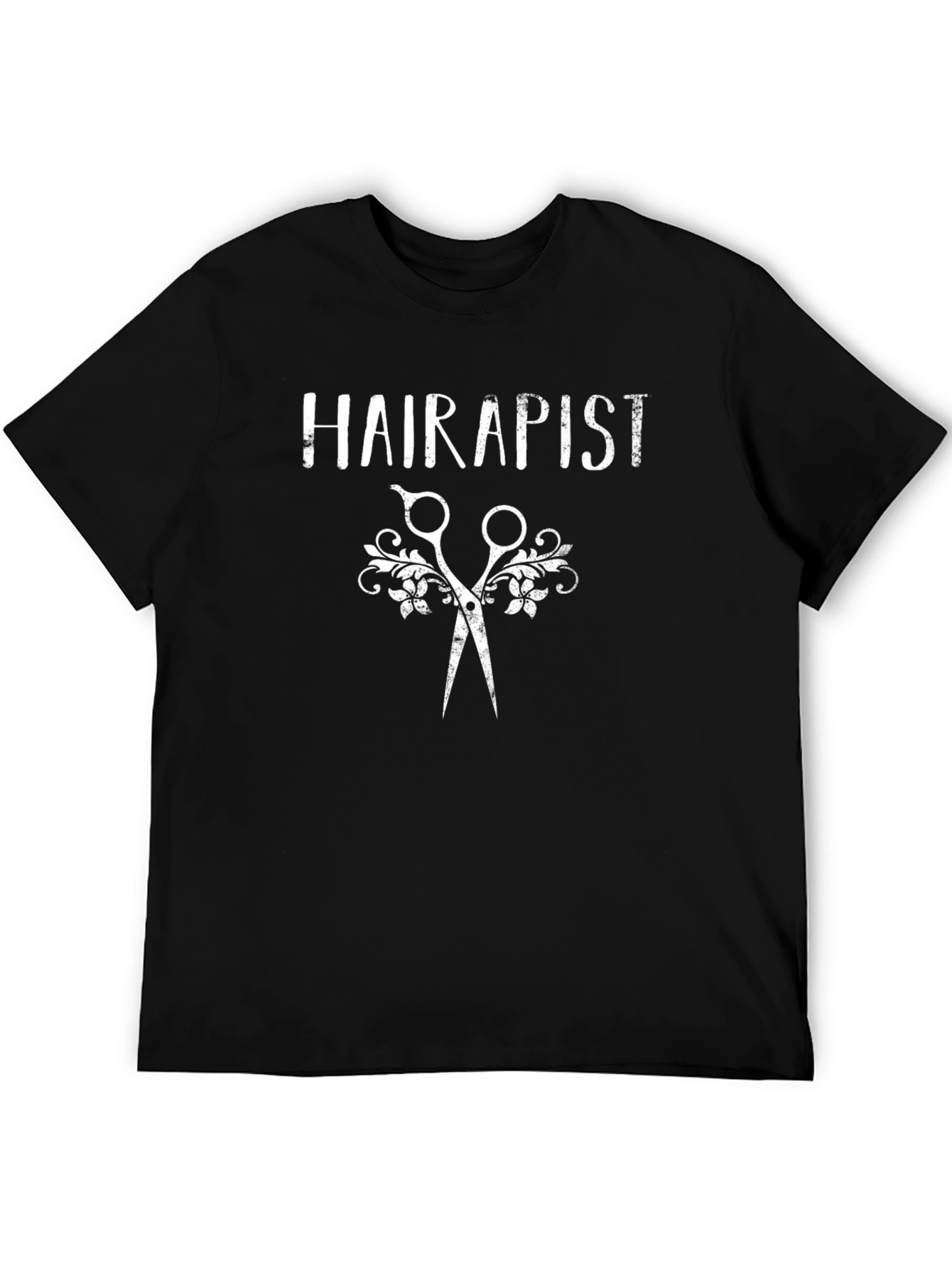 Black Hairapist Graphic Tee - Unisex Hair Stylist T-Shirt view 5