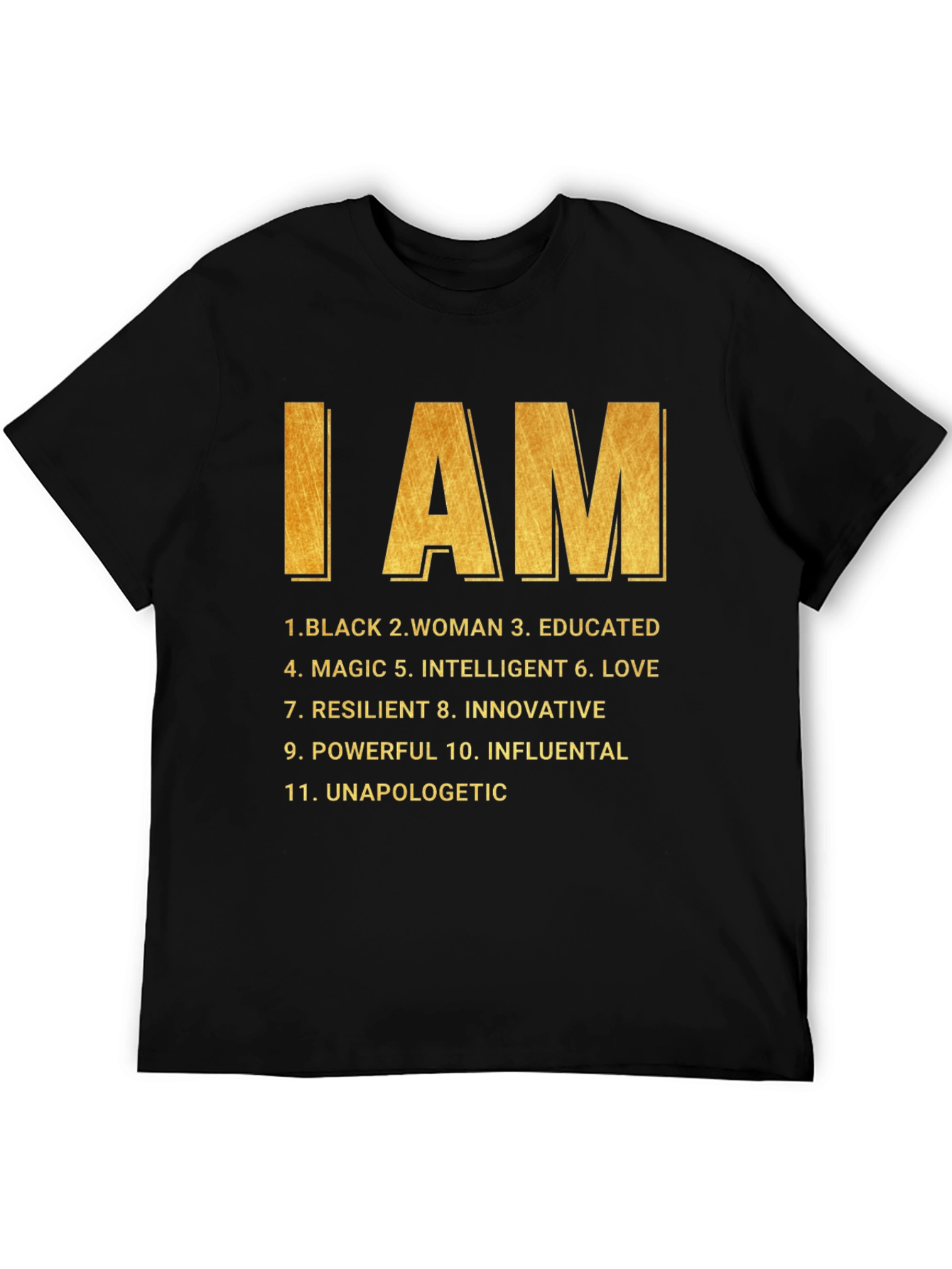 Black I AM Black Woman T-Shirt view 5