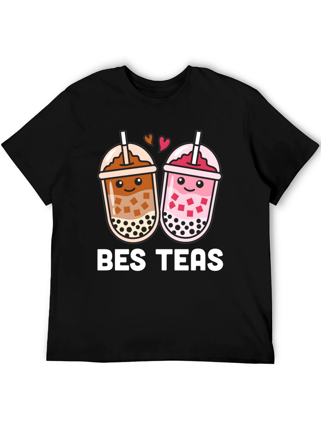 Black Bes Teas Black T-Shirt - Boba Tea Design view 5
