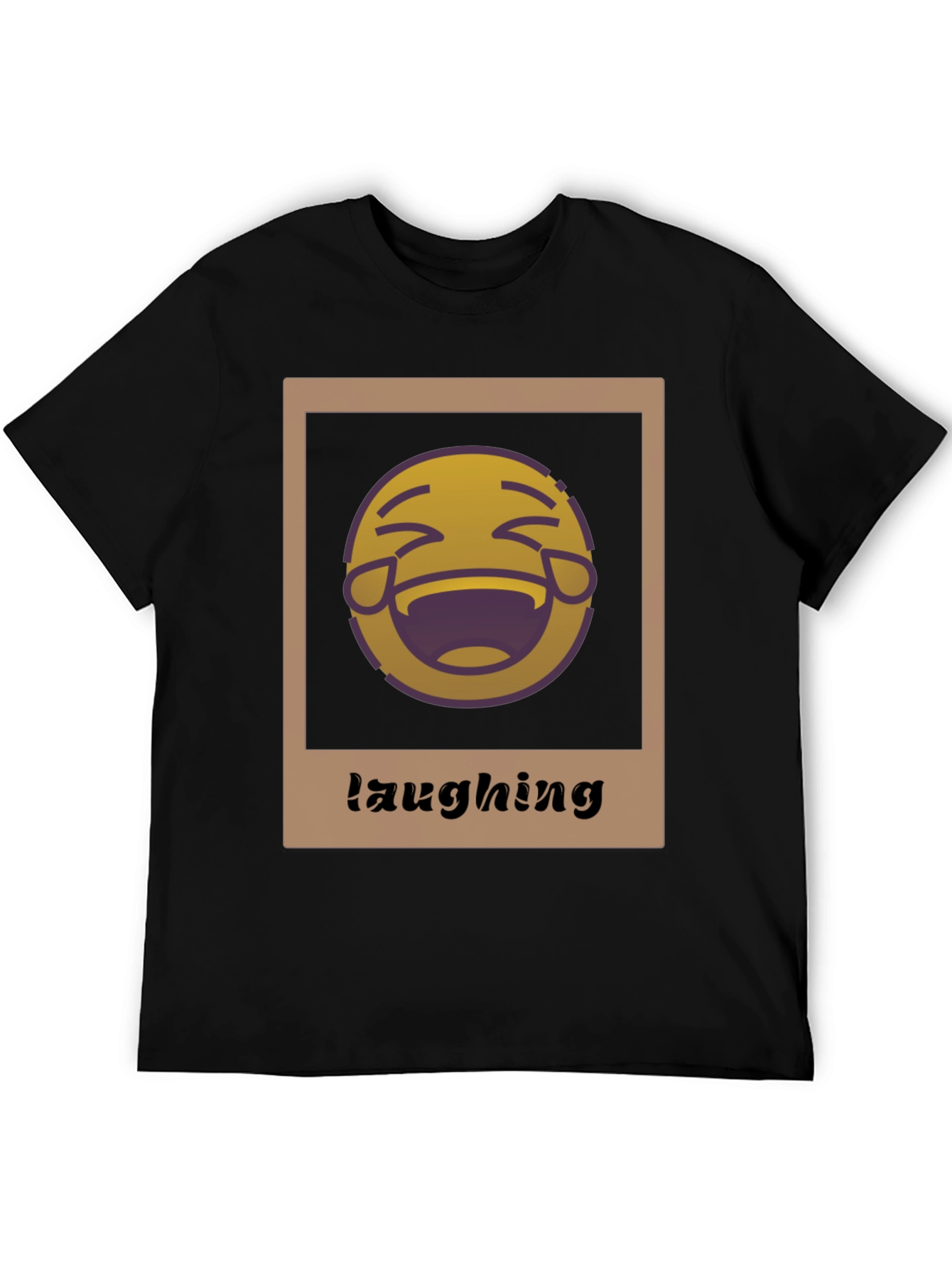 Black Laughing Emoji T-Shirt: Funny Graphic Tee for Casual Wear view 5