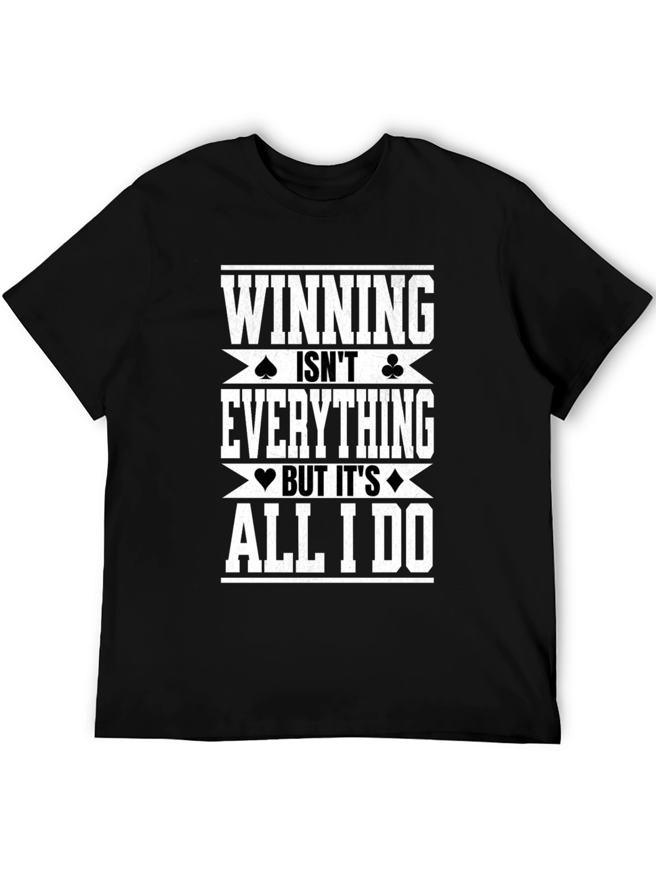 Black Winning Is All I Do Graphic Tee - Black view 5