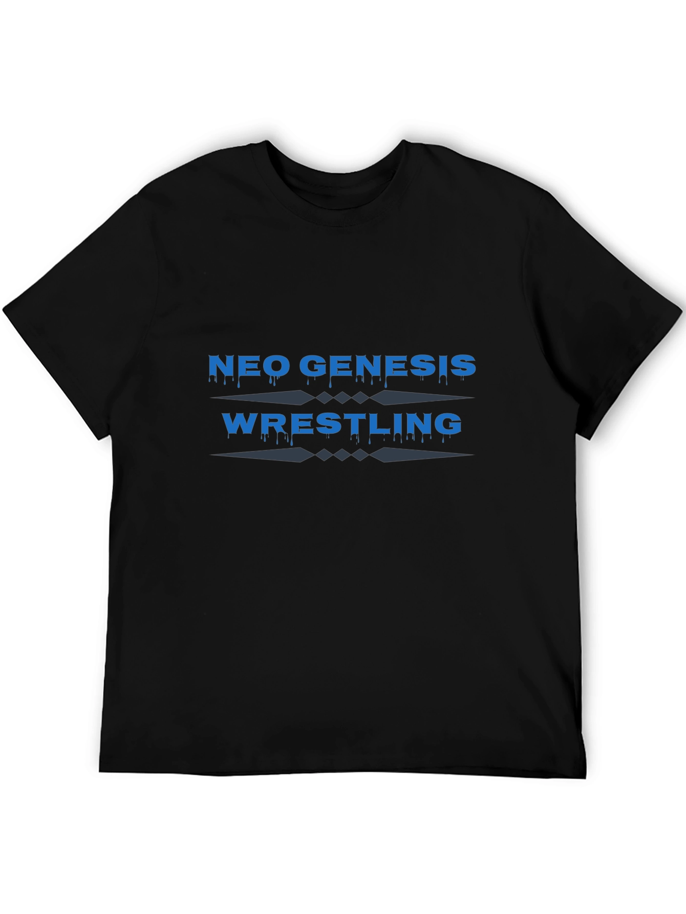 Black Neo Genesis Wrestling Black T-Shirt view 5