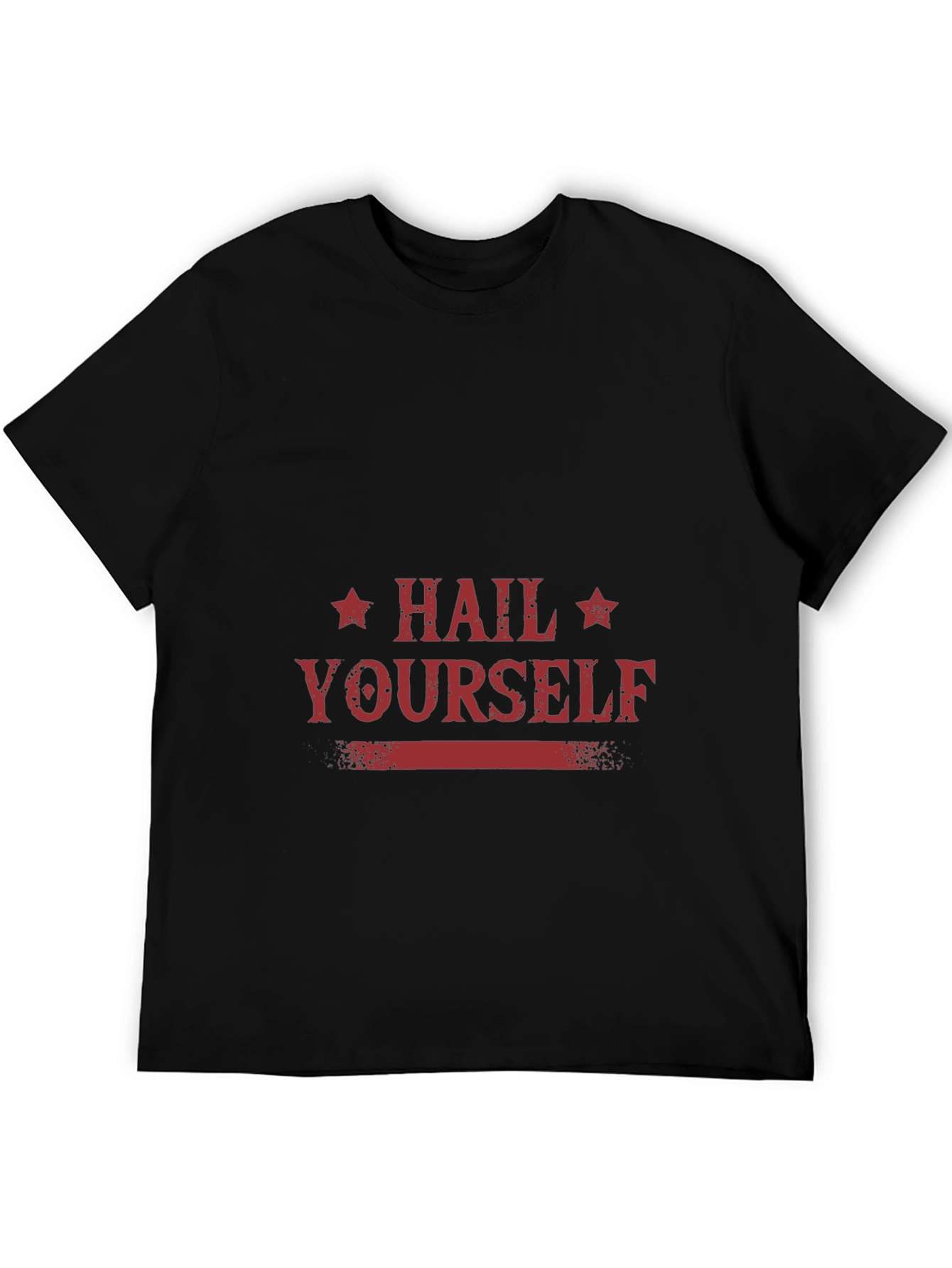 Black Hail Yourself Graphic Tee - Black Cotton Blend T-Shirt view 5