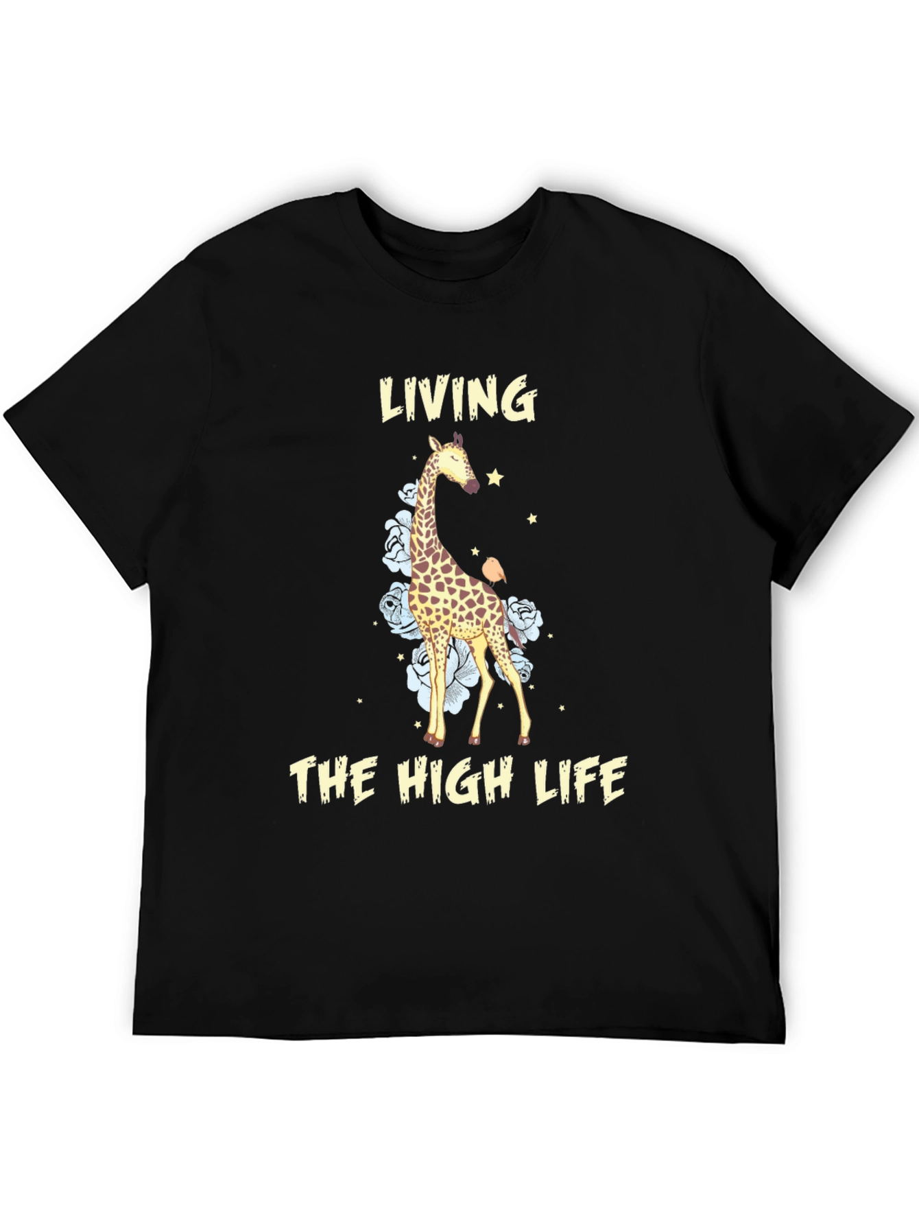 Black Living The High Life Giraffe T-Shirt view 5