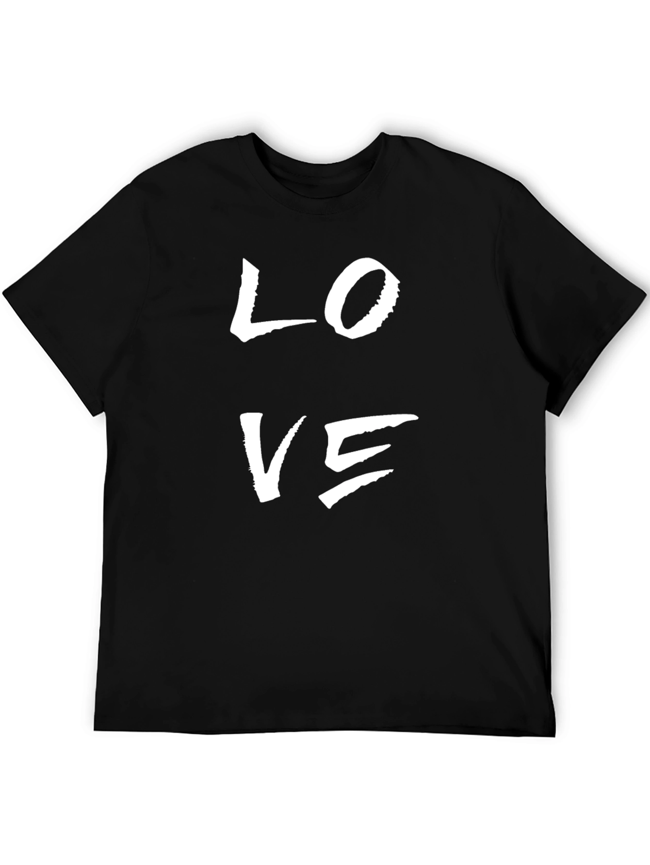 Black Love Graphic Print Black T-Shirt view 5