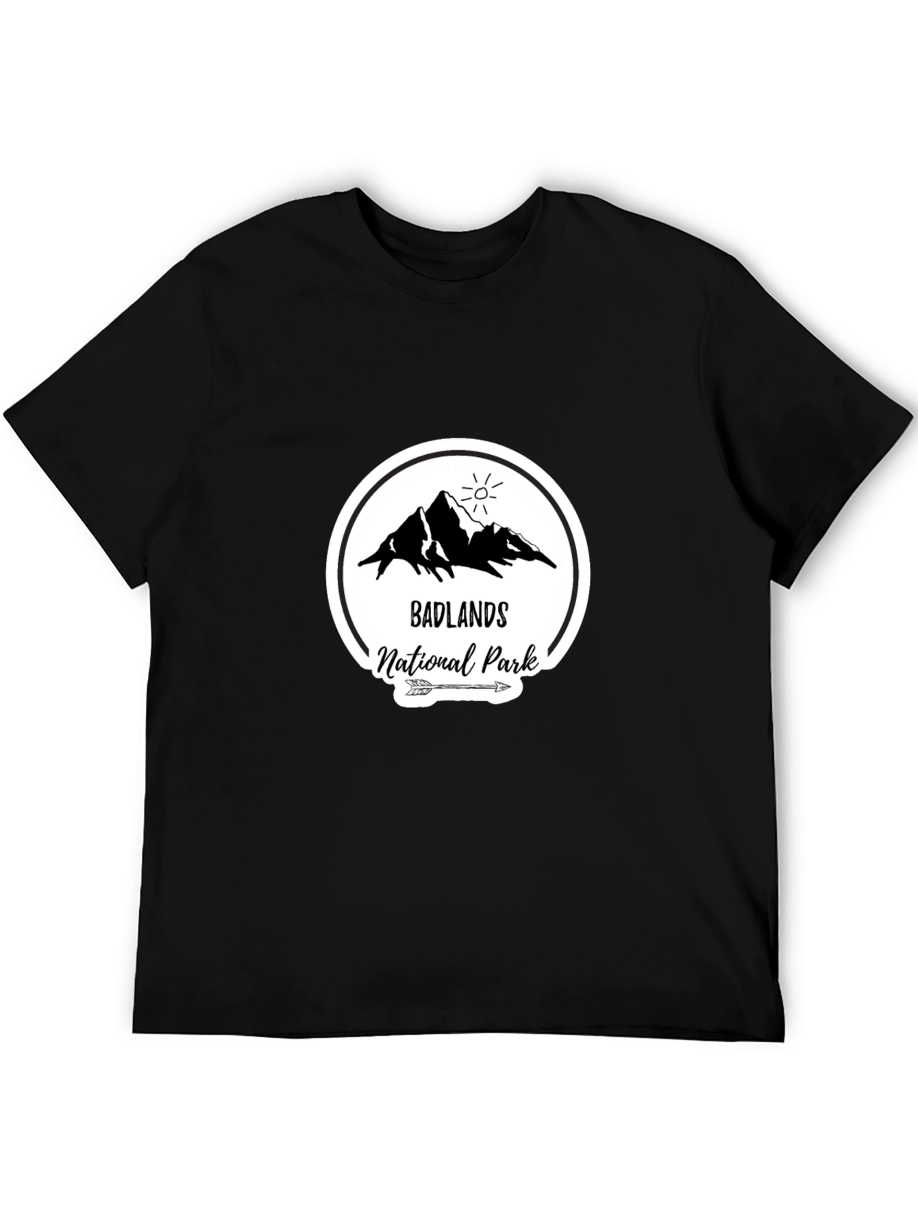 Black Badlands National Park Graphic T-Shirt view 5