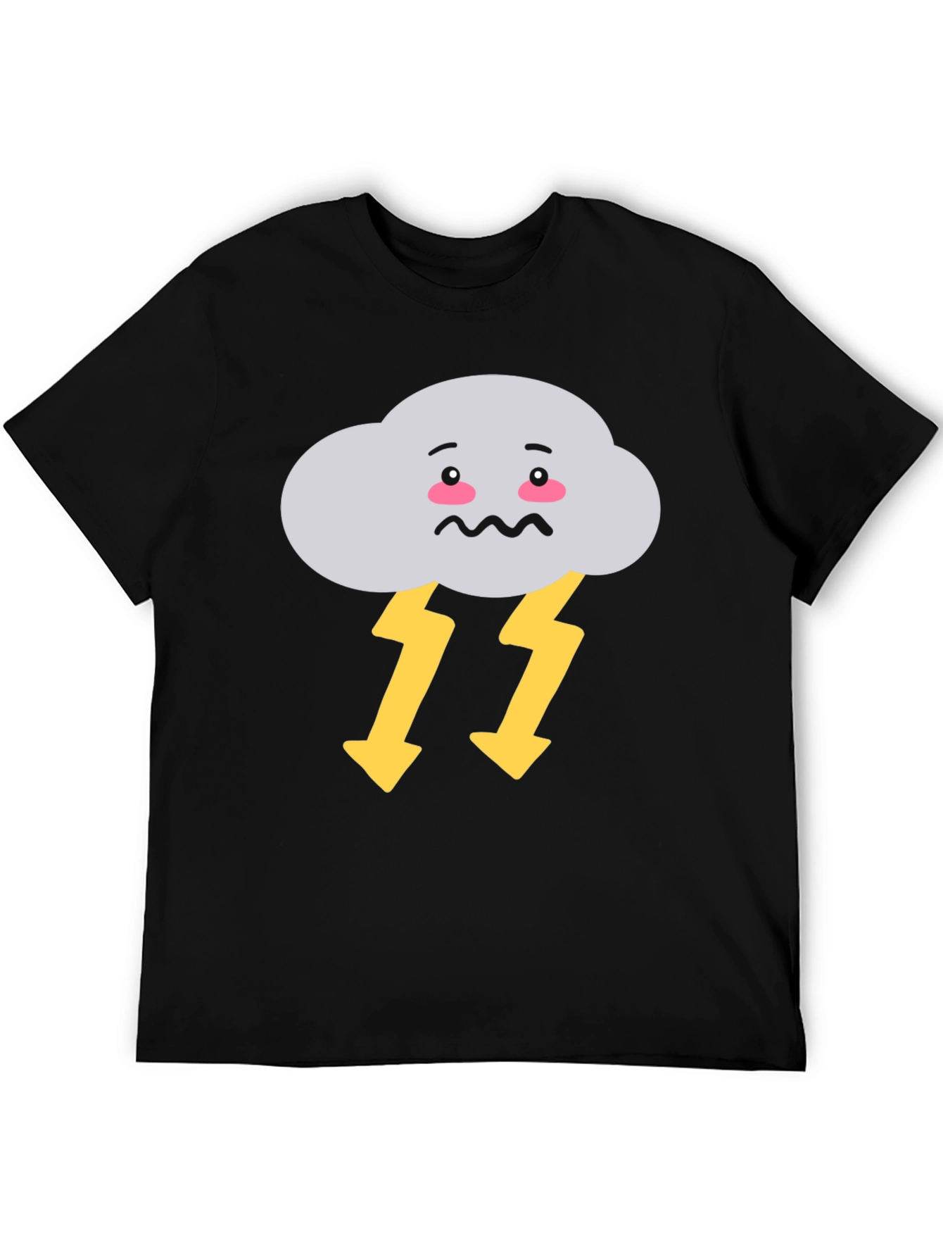 Black Stormy Cloud T-Shirt - Graphic Print Tee view 5