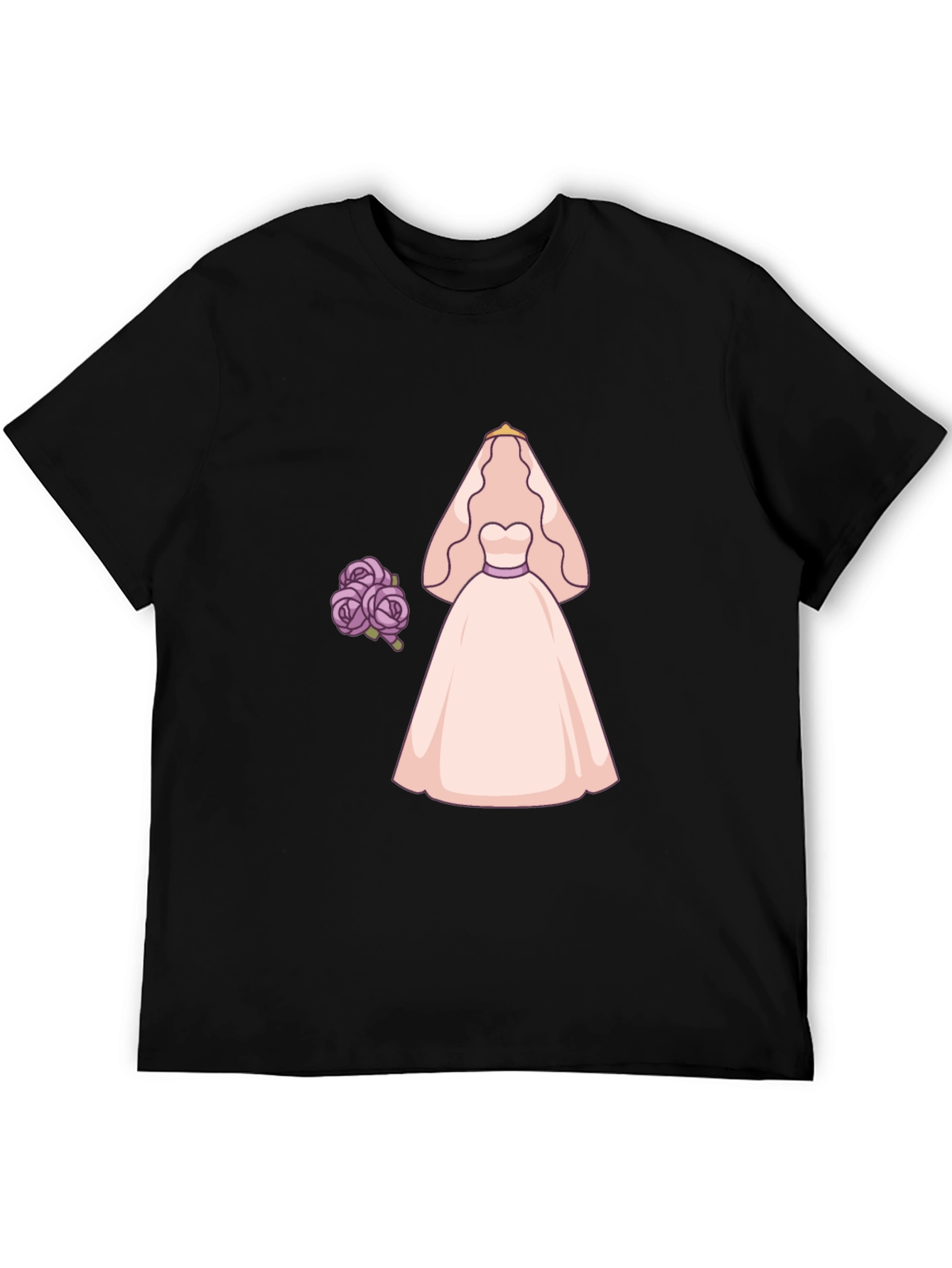 Bride to Be T-Shirt - Wedding Dress & Flowers - 5