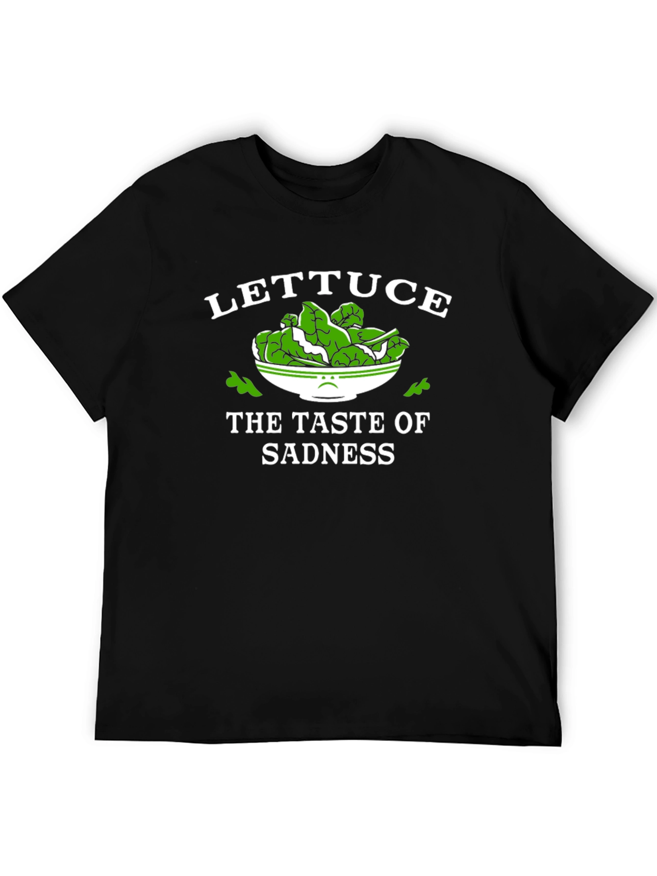 Black Lettuce The Taste of Sadness T-Shirt - Funny Vegan Tee view 5