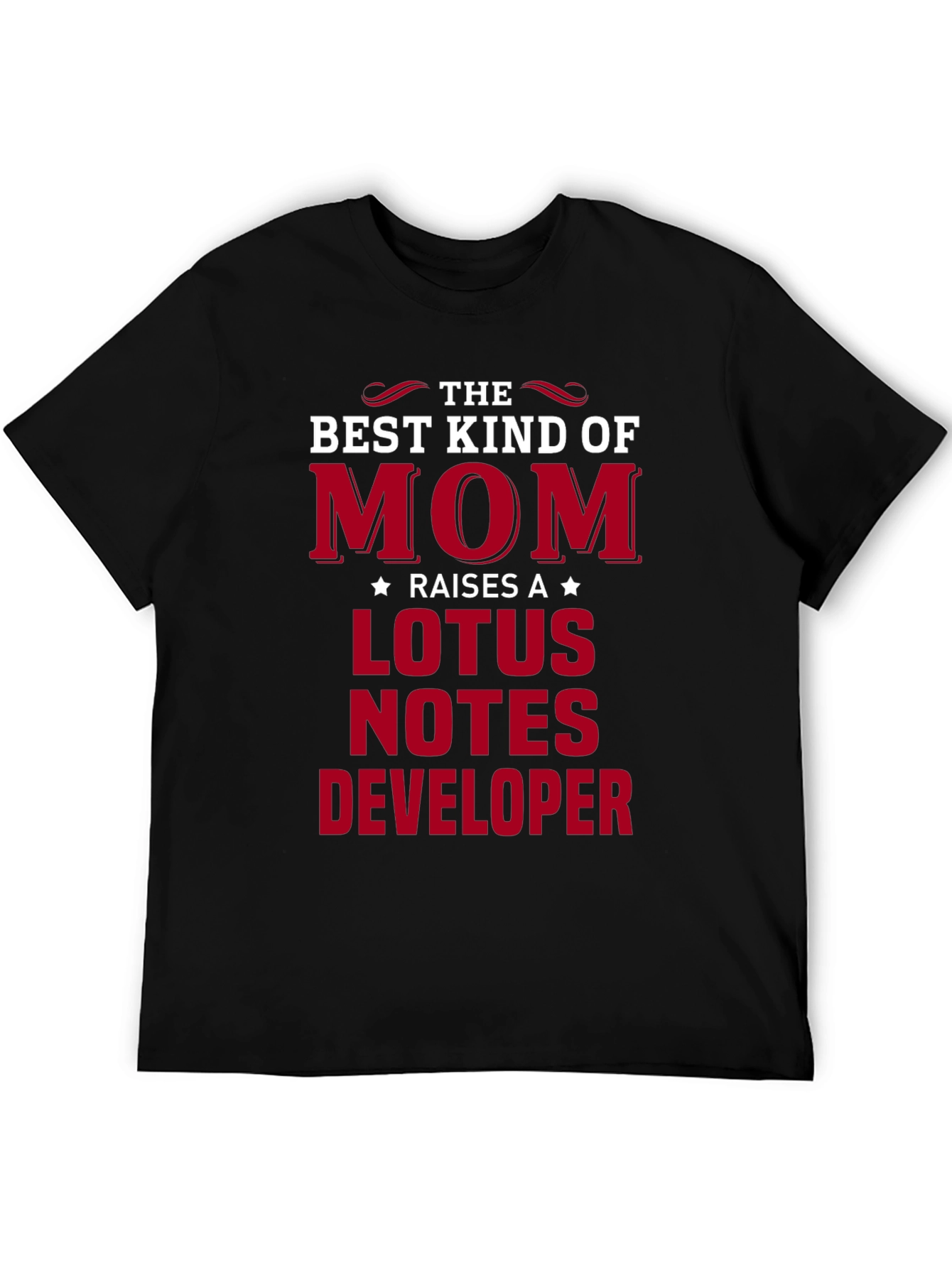 Black Best Kind of Mom Lotus Notes Developer T-Shirt view 5