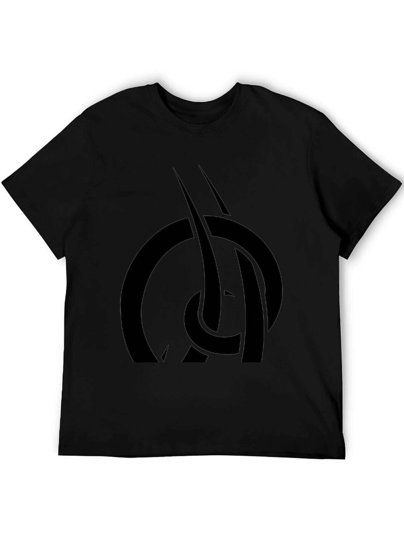 Black Abstract Symbol Black Graphic Tee view 5