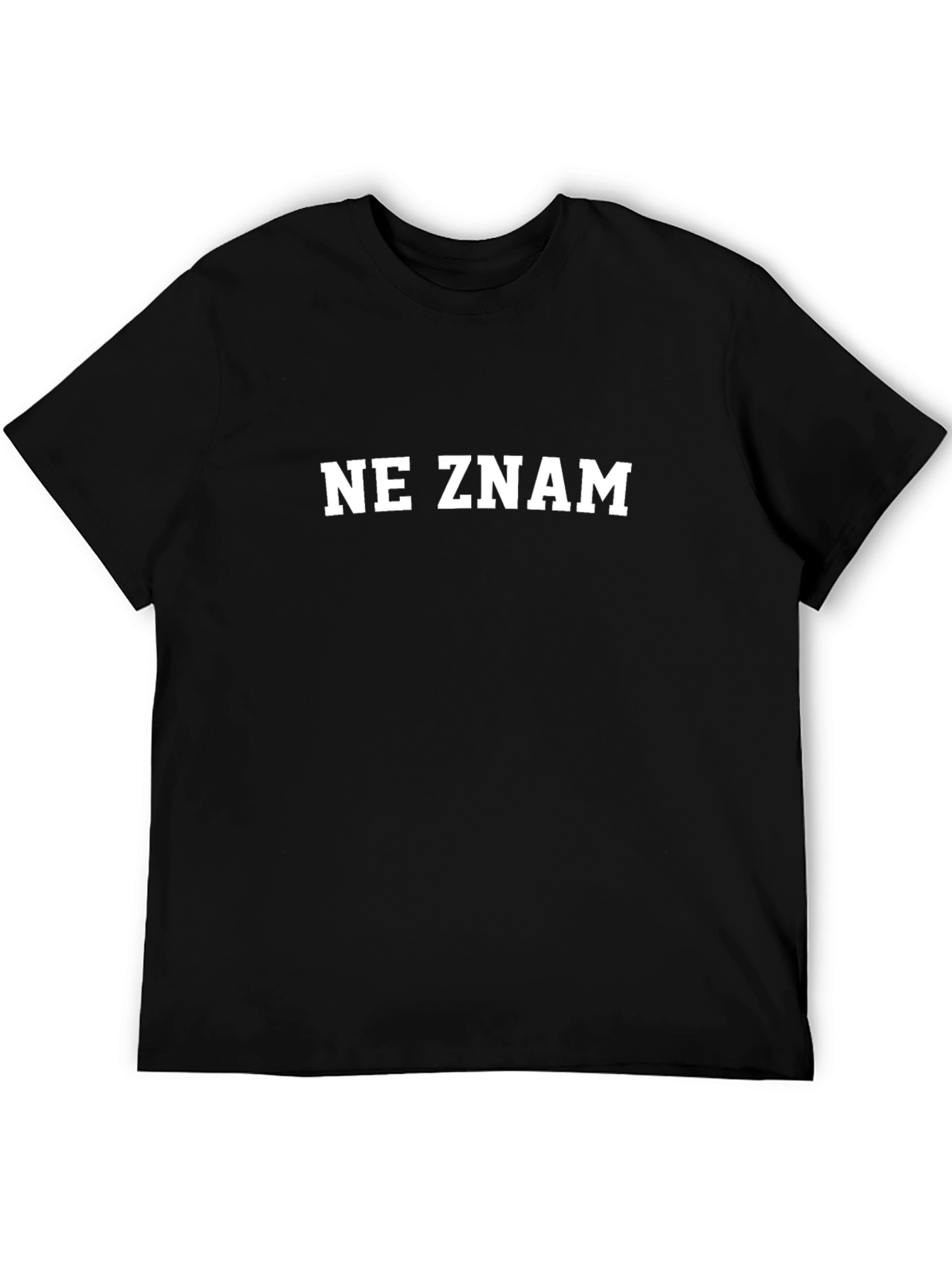 Black Ne Znam Black Crew Neck T-Shirt view 5