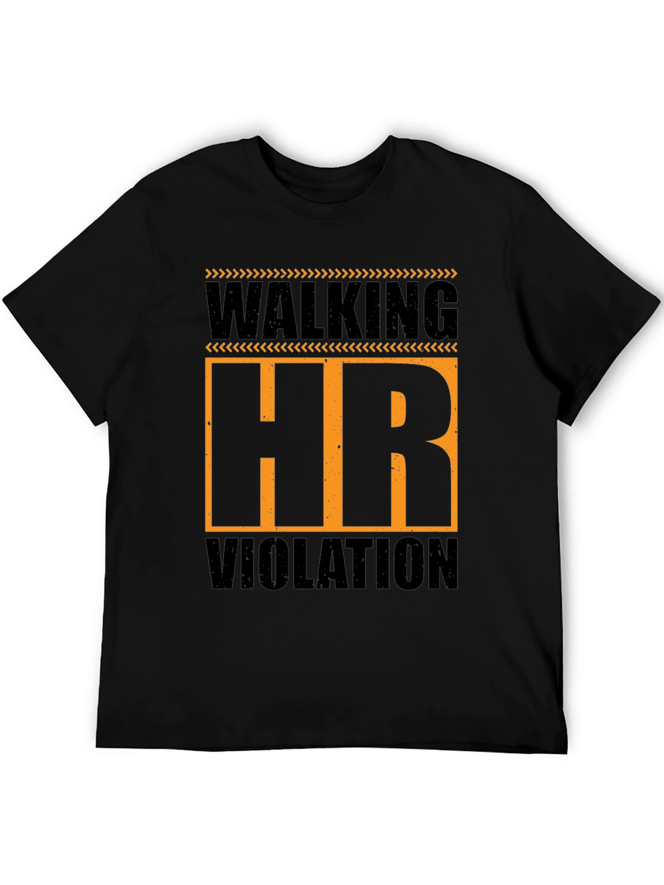 Black Walking HR Violation Graphic T-Shirt view 5