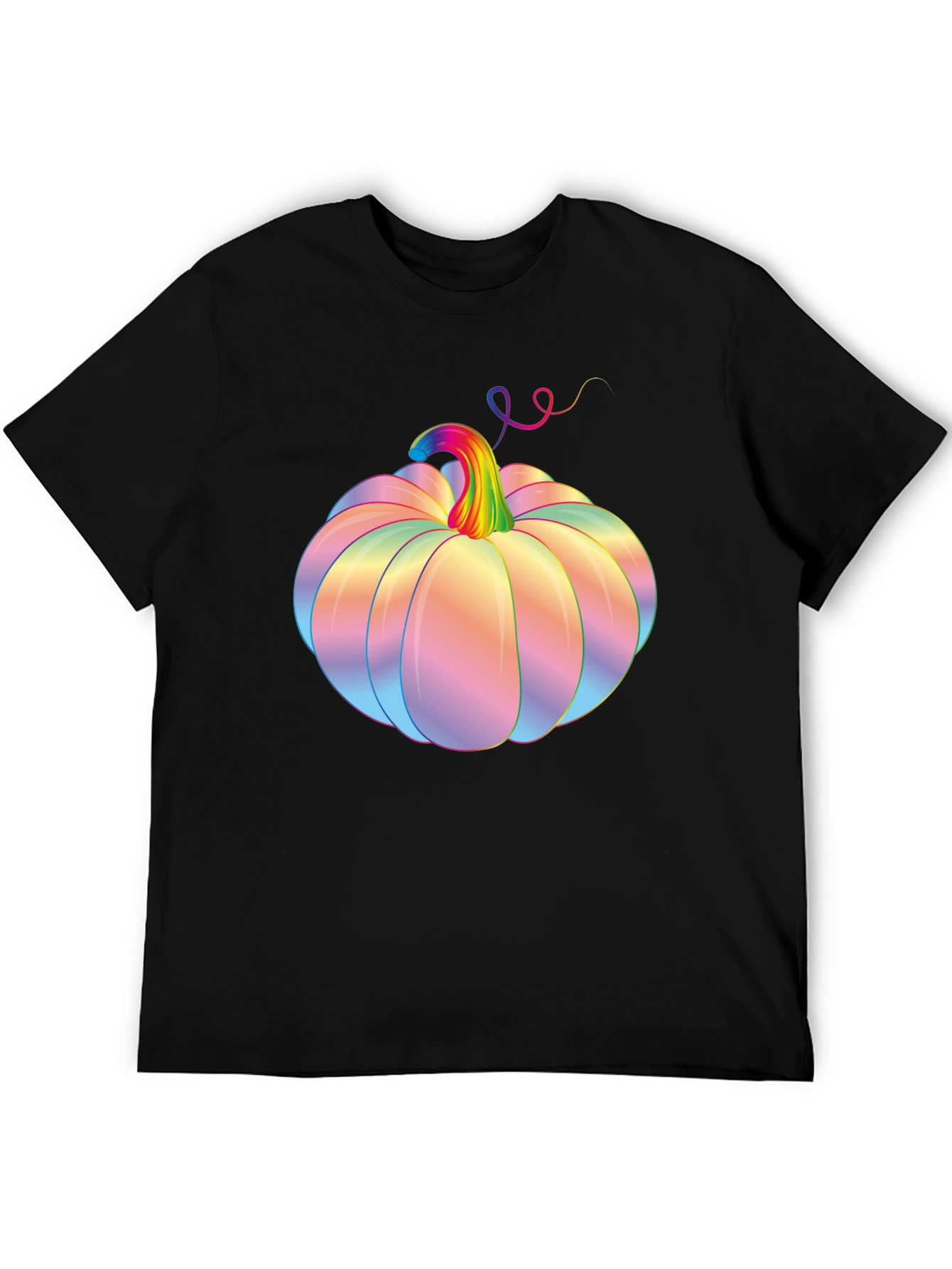Black Rainbow Pumpkin Graphic Tee - Fall Fashion view 5
