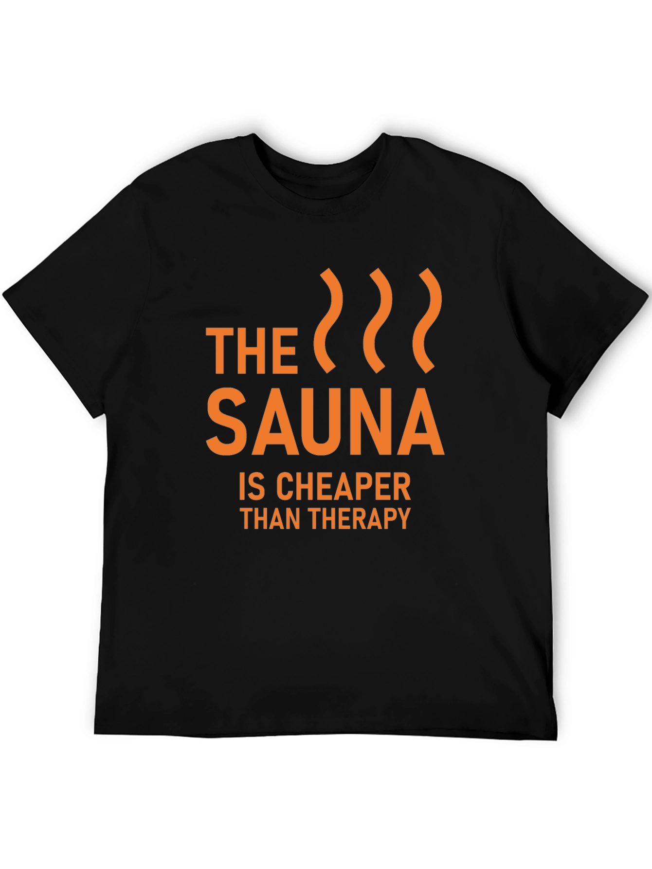 Black Sauna Cheaper Than Therapy Graphic T-Shirt view 5