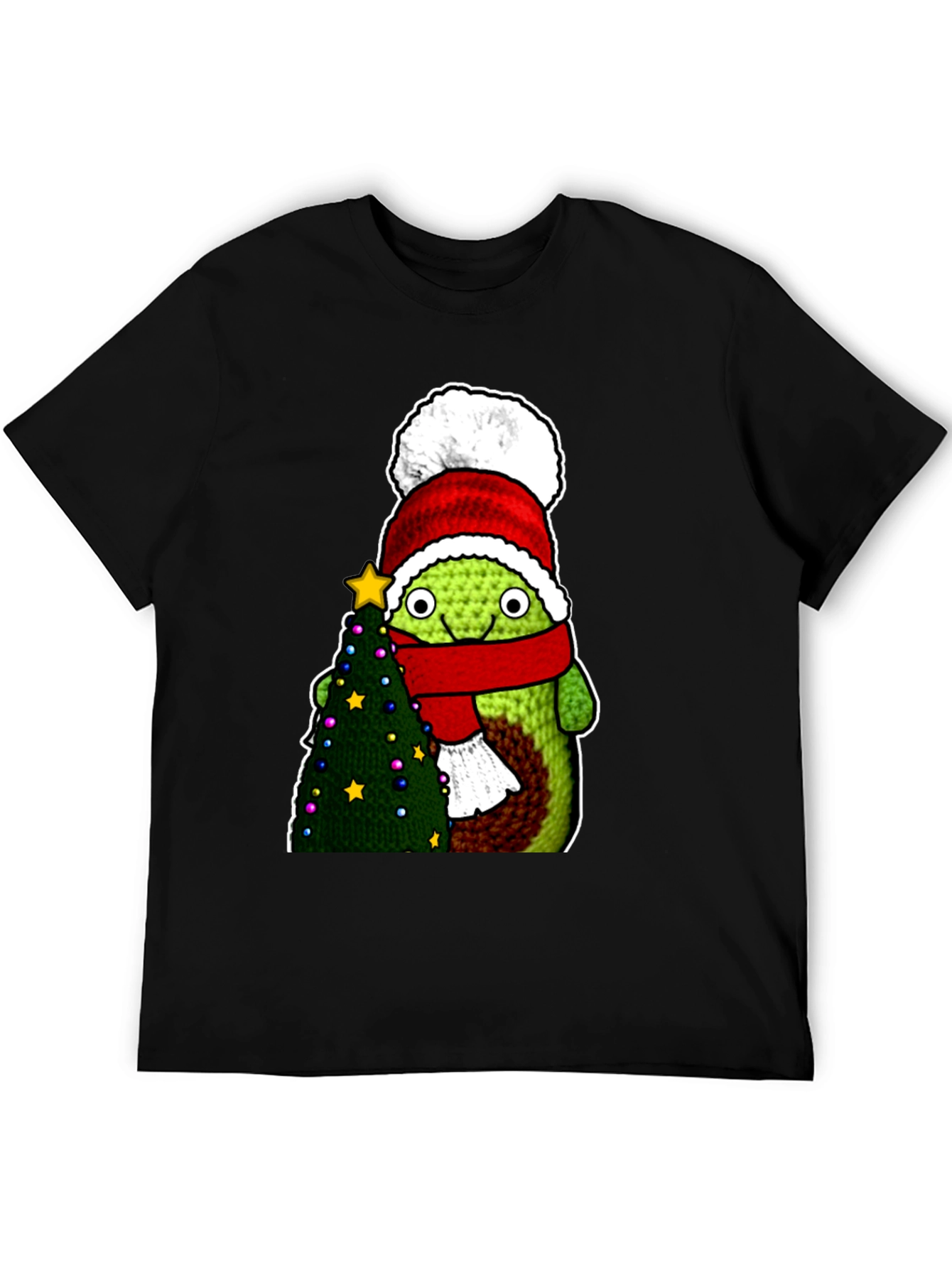 Black Avocado Christmas T-Shirt view 5