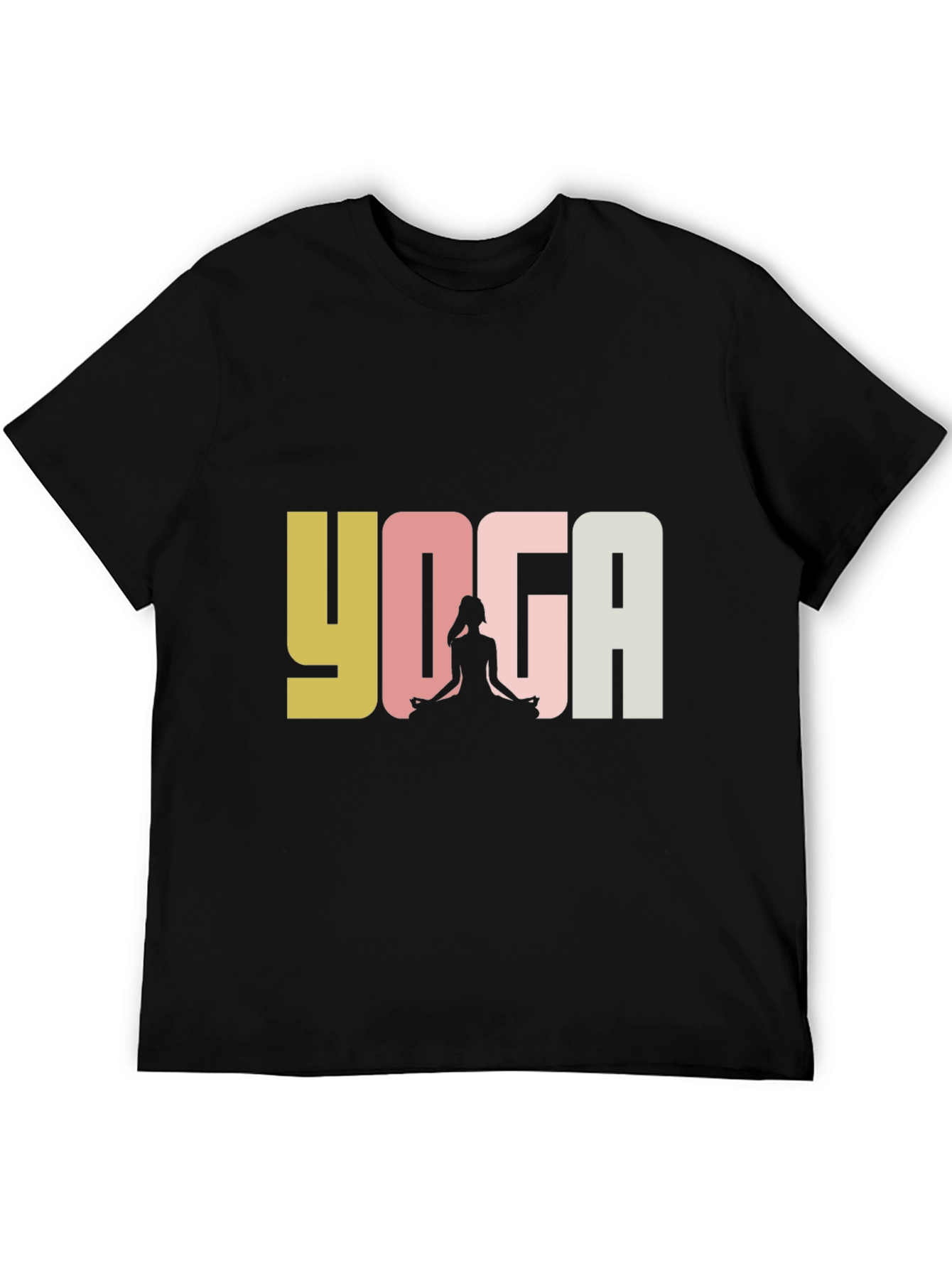 Black Yoga Graphic Tee - Unisex Black T-Shirt view 5