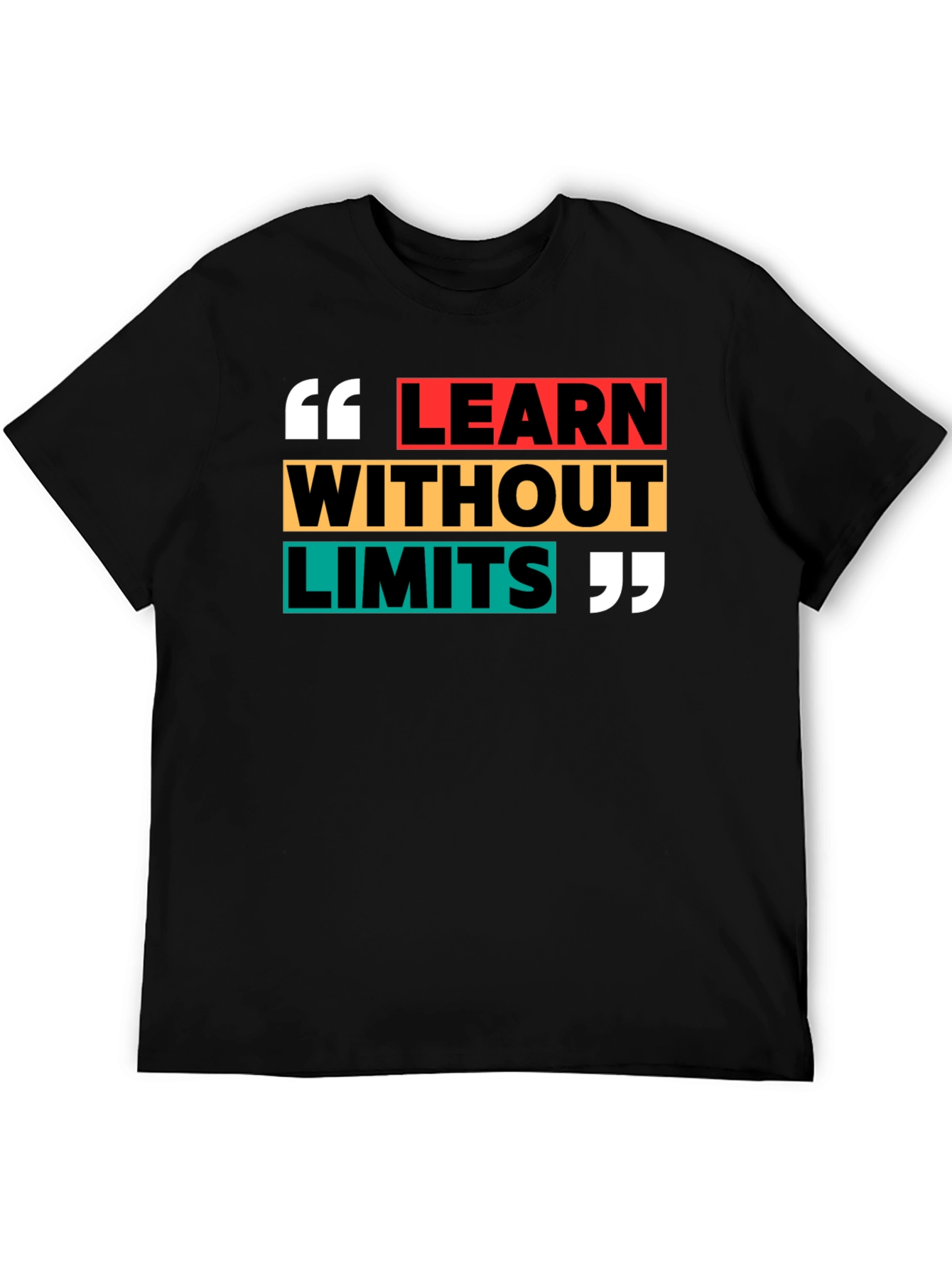 Black Learn Without Limits Black Graphic Tee view 5