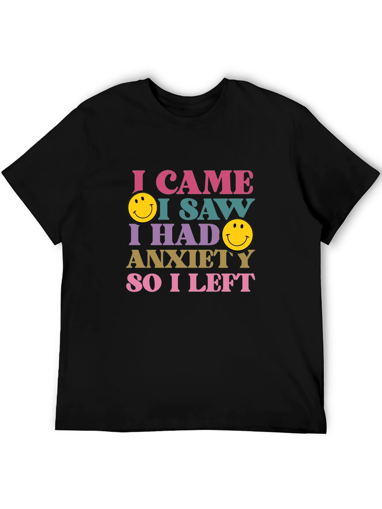 Black Anxiety Humor Graphic Tee view 5