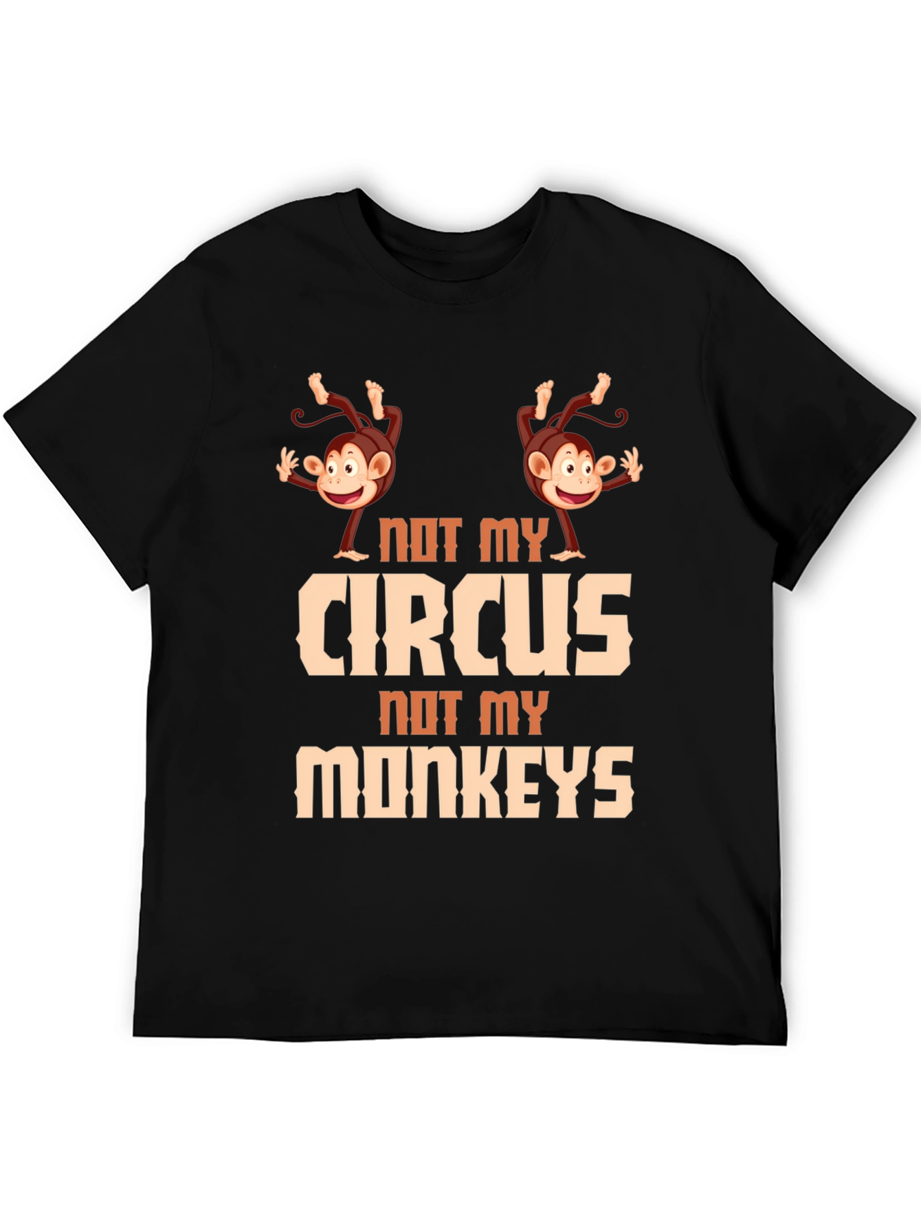 Black Not My Circus Monkeys Graphic Tee view 5