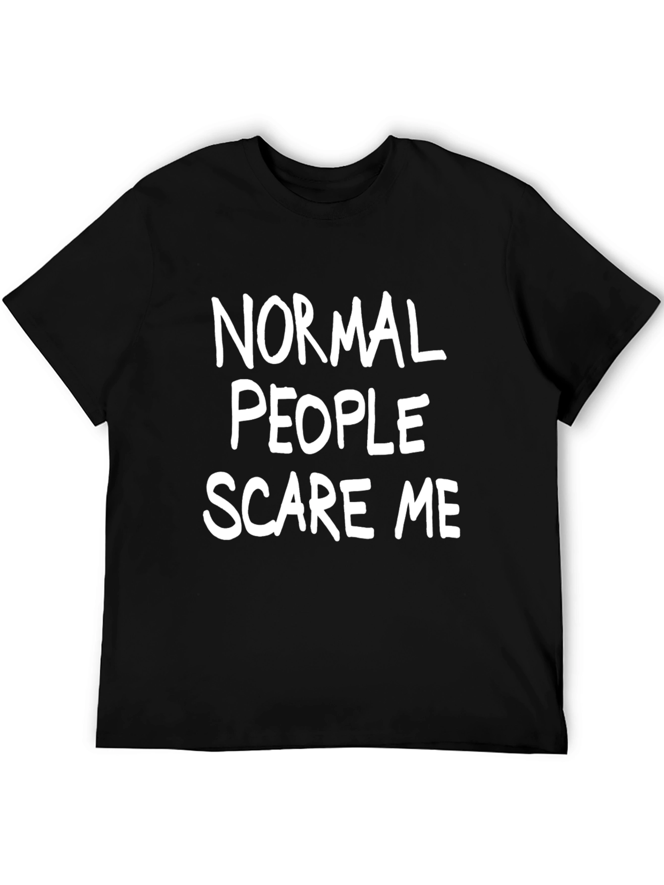 Black Normal People Scare Me Graphic Tee - Black view 5