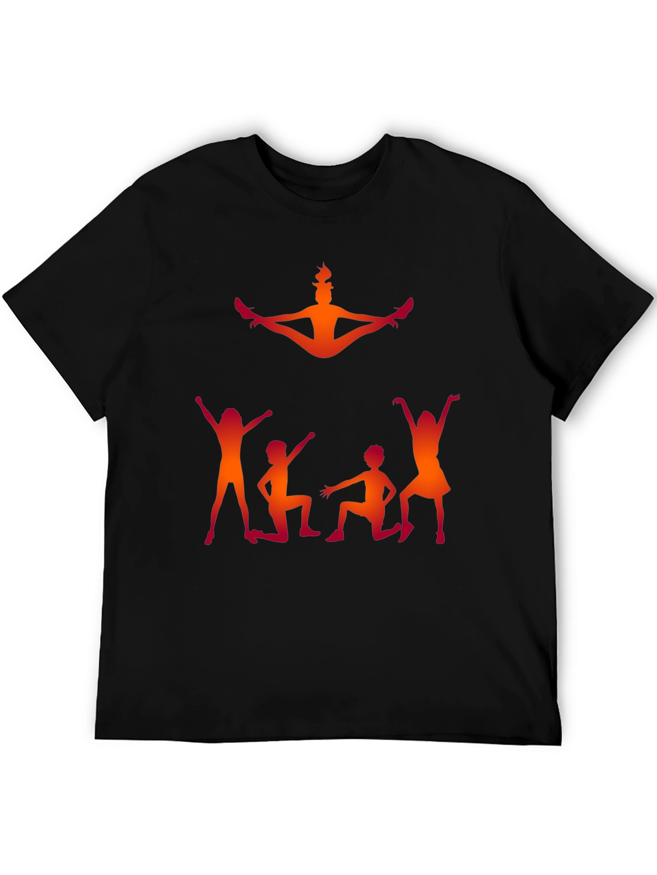 Black Gymnastics Silhouette Graphic Tee - Black Cotton Shirt view 5
