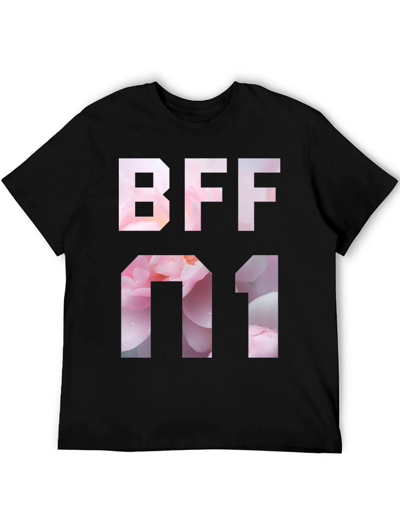 Black BFF 01 Graphic Tee - Black Short Sleeve T-Shirt view 5