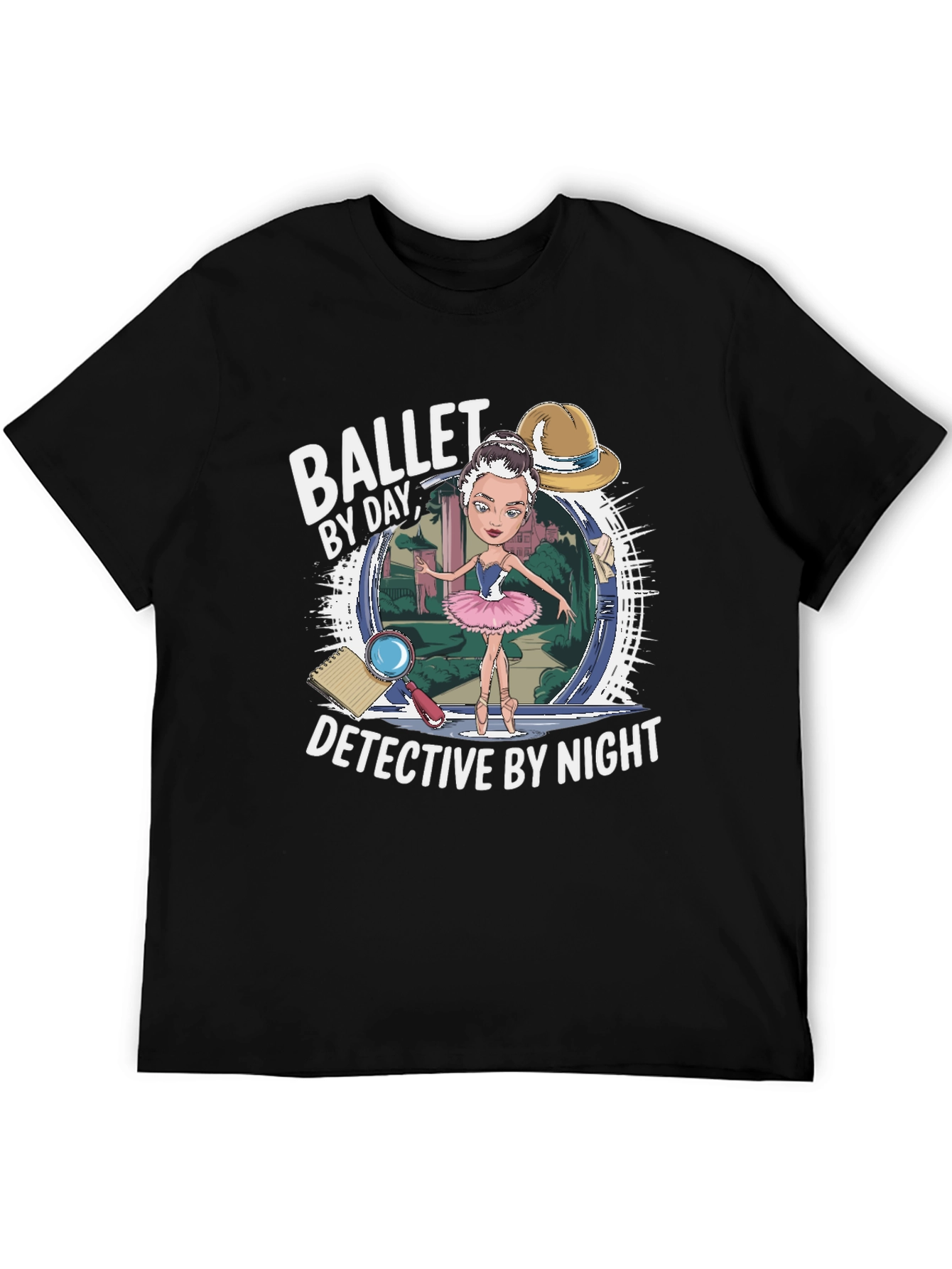 Black Ballet by Day, Detective by Night T-Shirt view 5