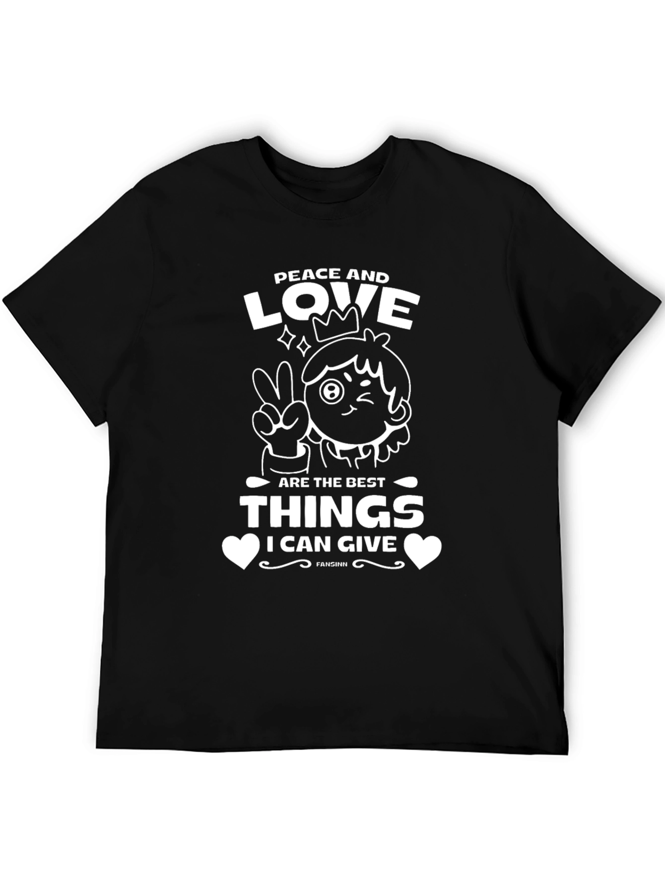 Black Peace and Love Graphic Tee - Best Things I Can Give view 5