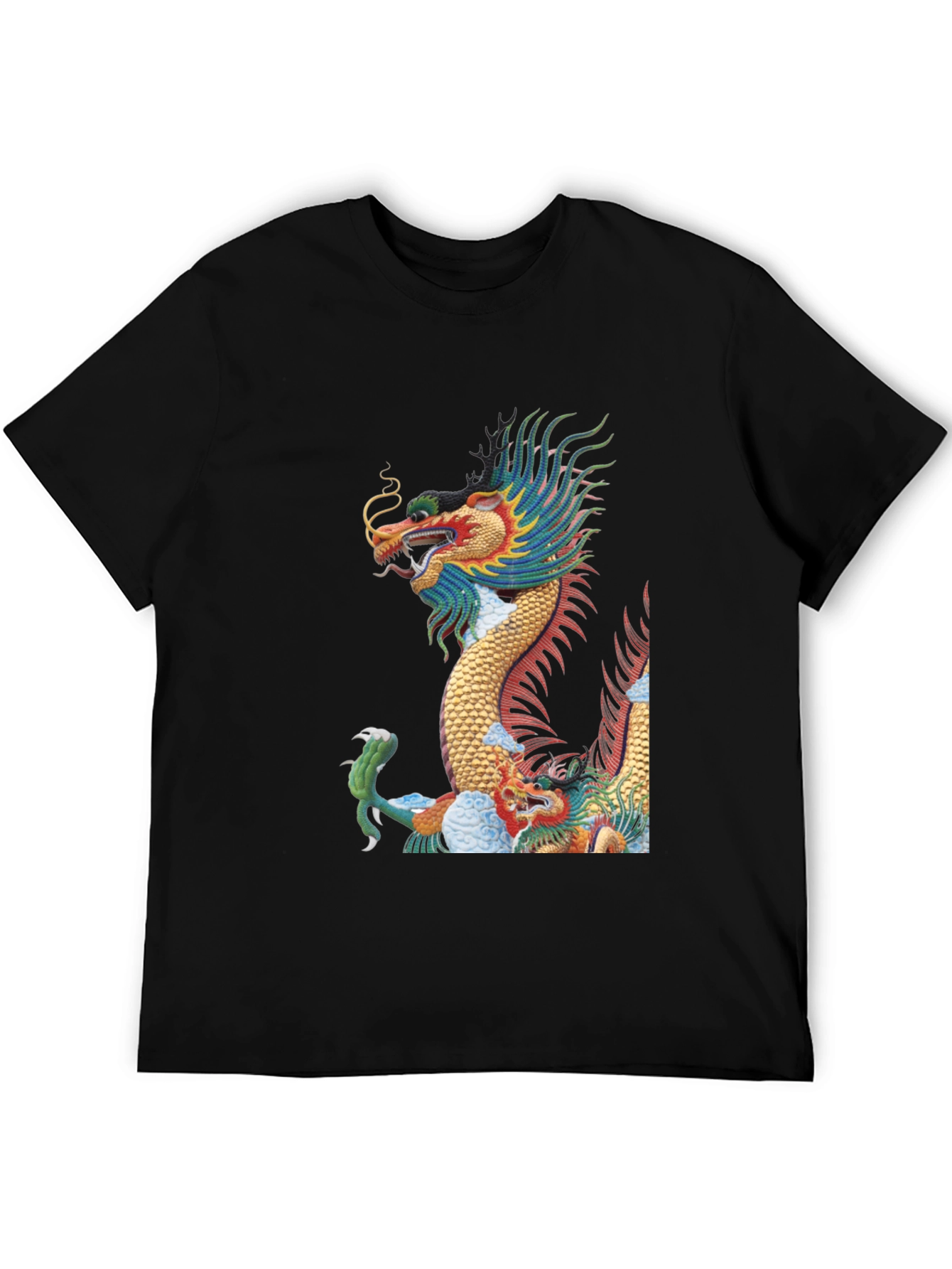 Black Dragon Graphic Tee - Unique Asian Design view 5