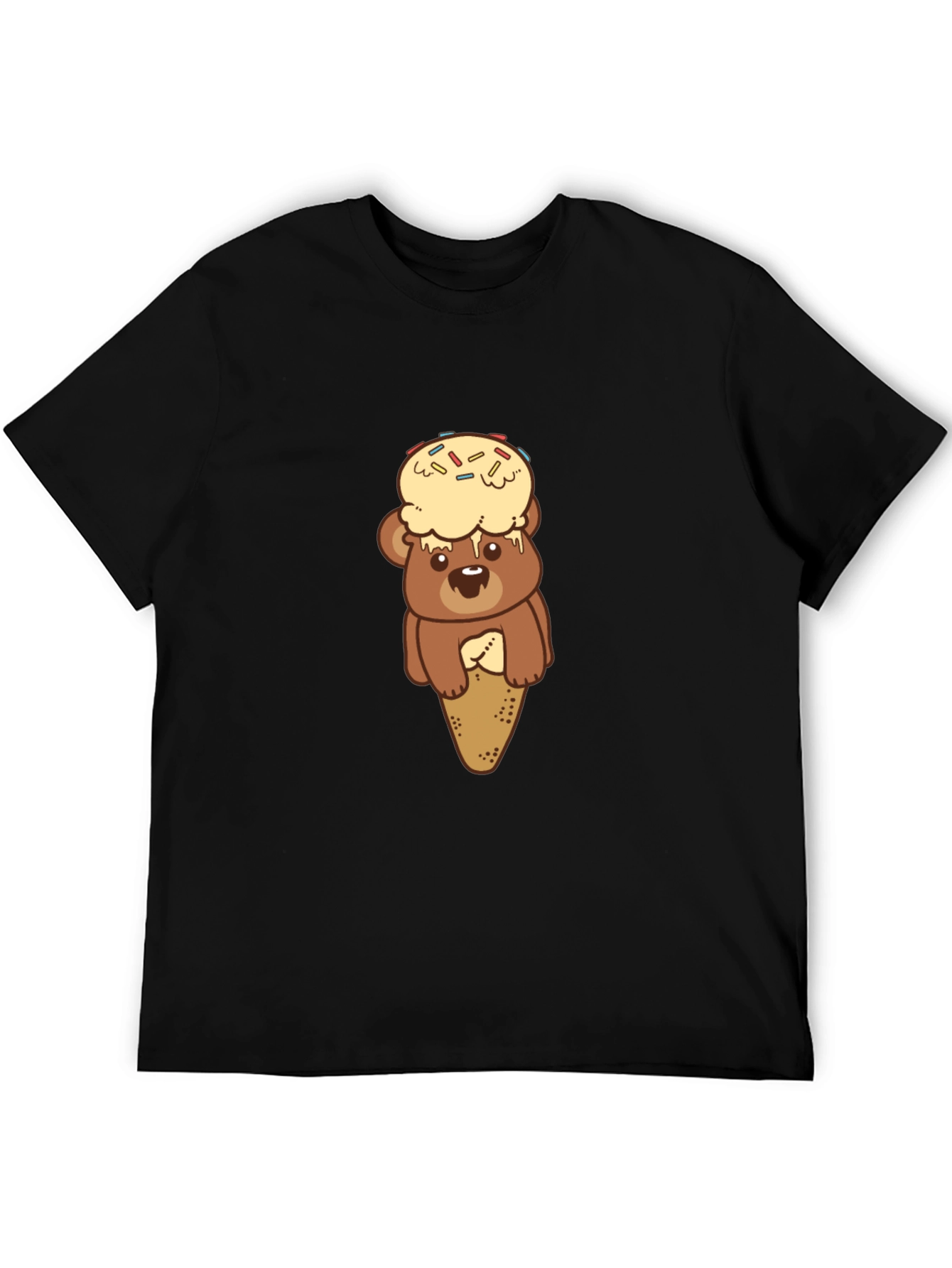 Black Bear Ice Cream T-Shirt - Novelty Tee view 5