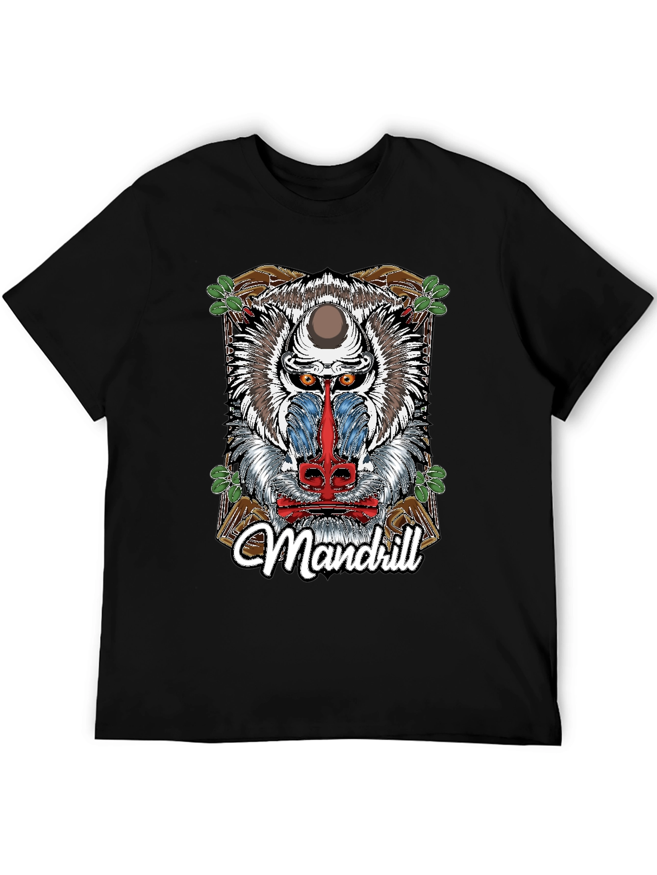 Black Mandrill Graphic Print Black T-Shirt view 5