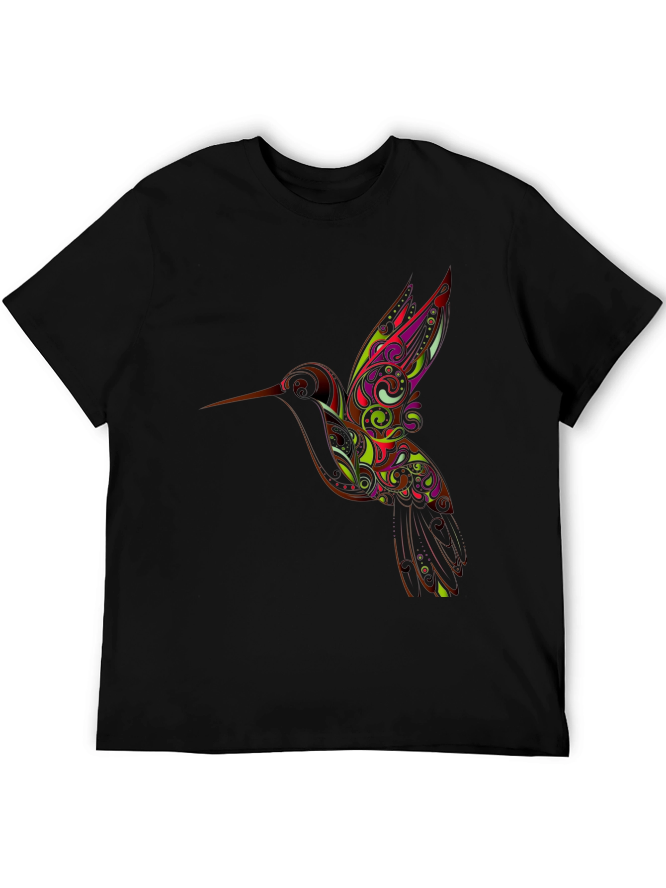 Black Hummingbird Graphic Black T-Shirt view 5