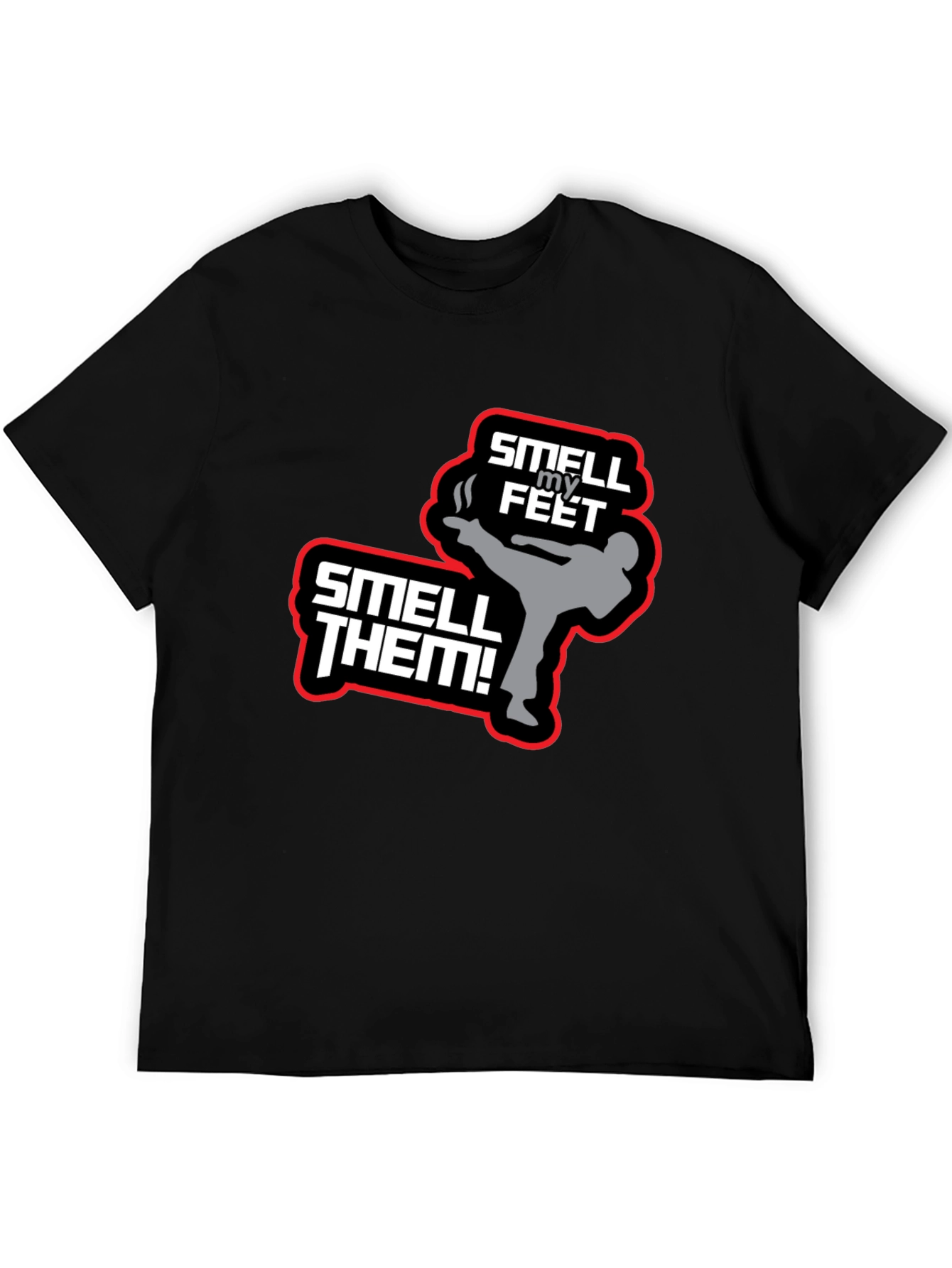 Black Smell My Feet T-Shirt - Funny Martial Arts Tee view 5
