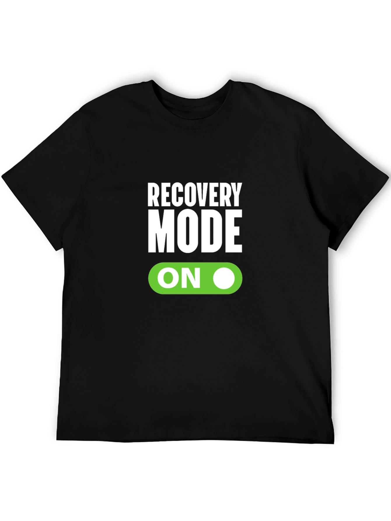 Black Recovery Mode On Black T-Shirt view 5