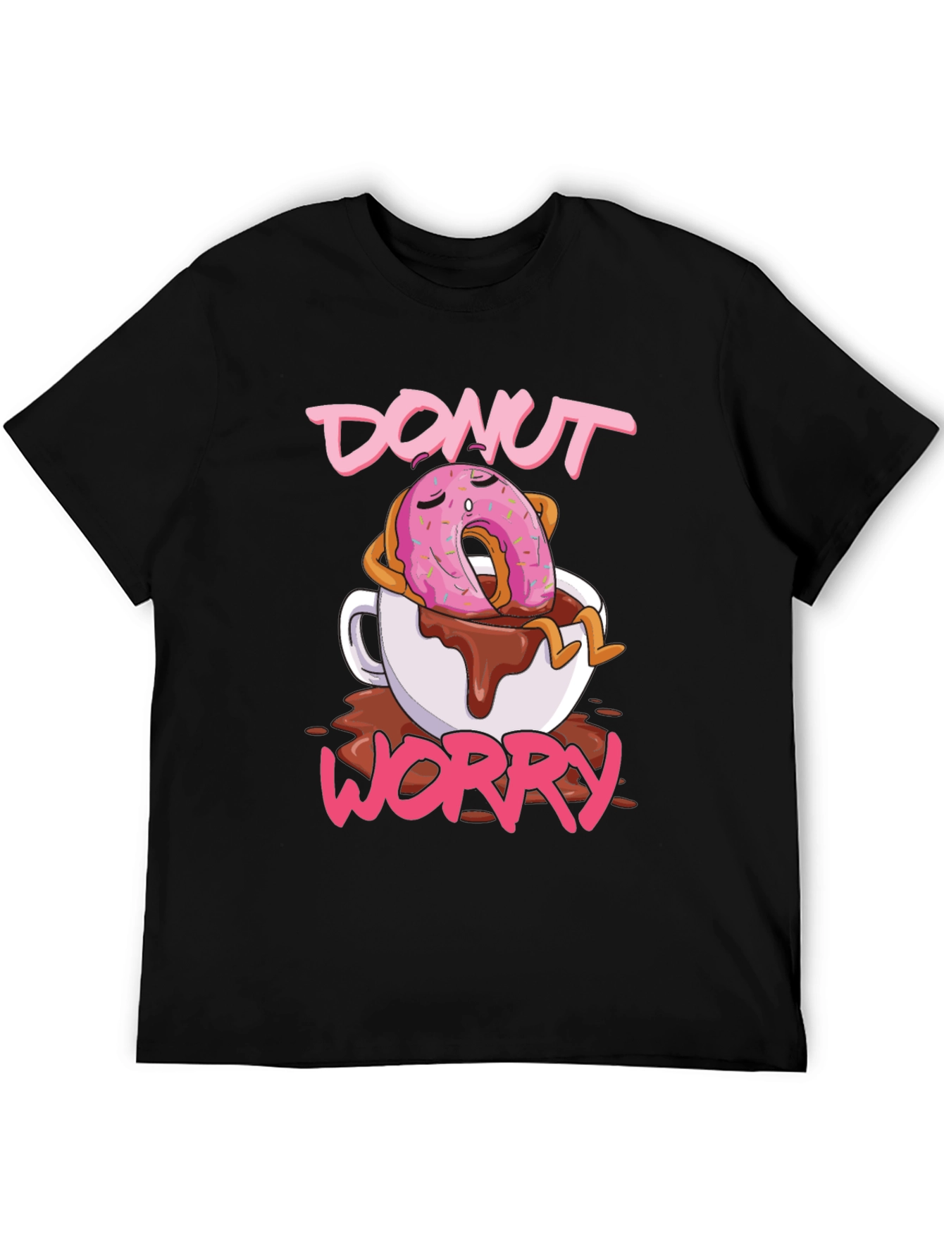 Black Donut Worry Graphic Tee - Relaxed Fit view 5