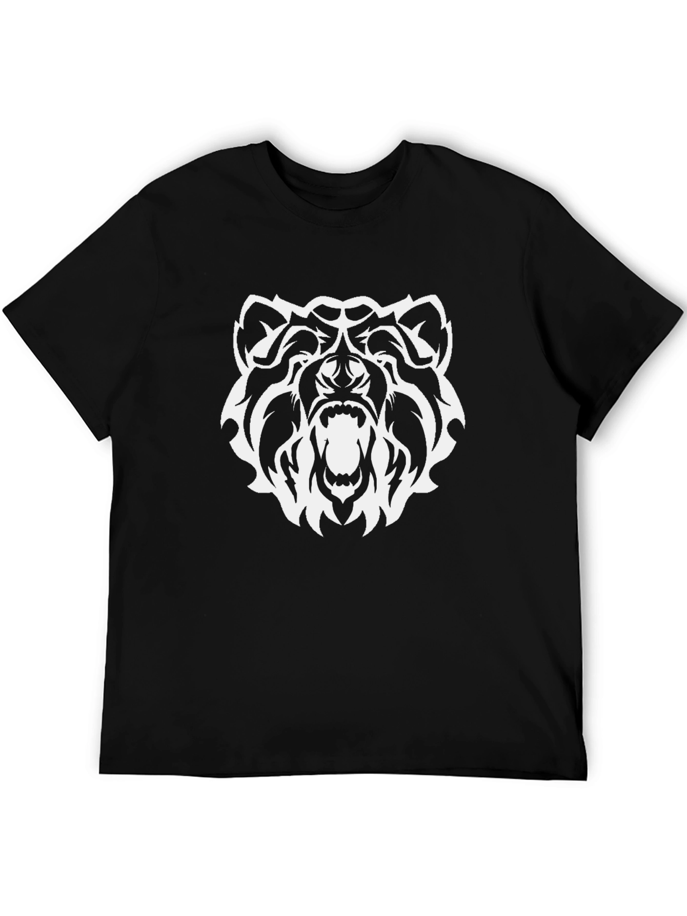 Black Bold Bear Graphic Tee - Black view 5