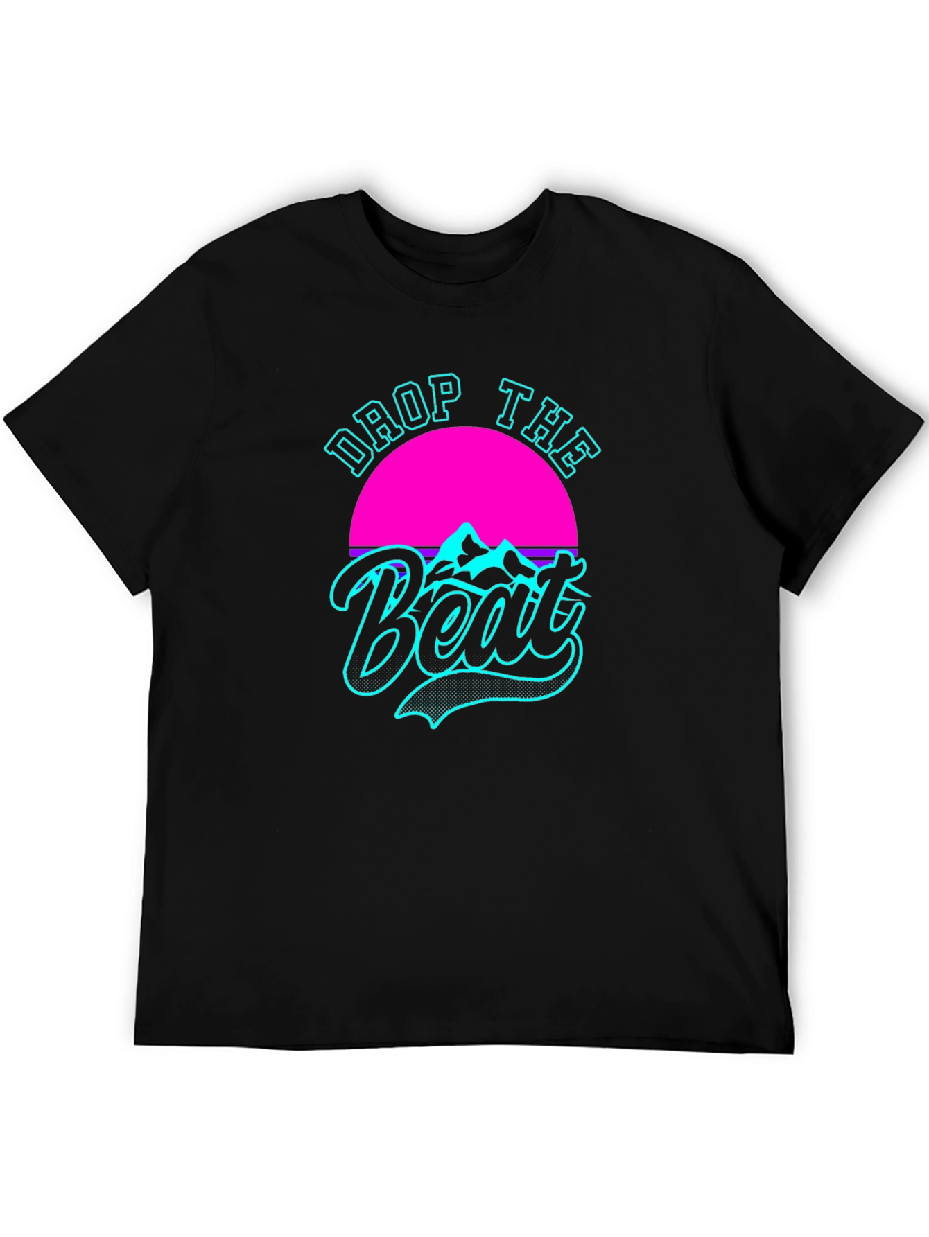 Black Retro Drop The Beat Black T-Shirt view 5