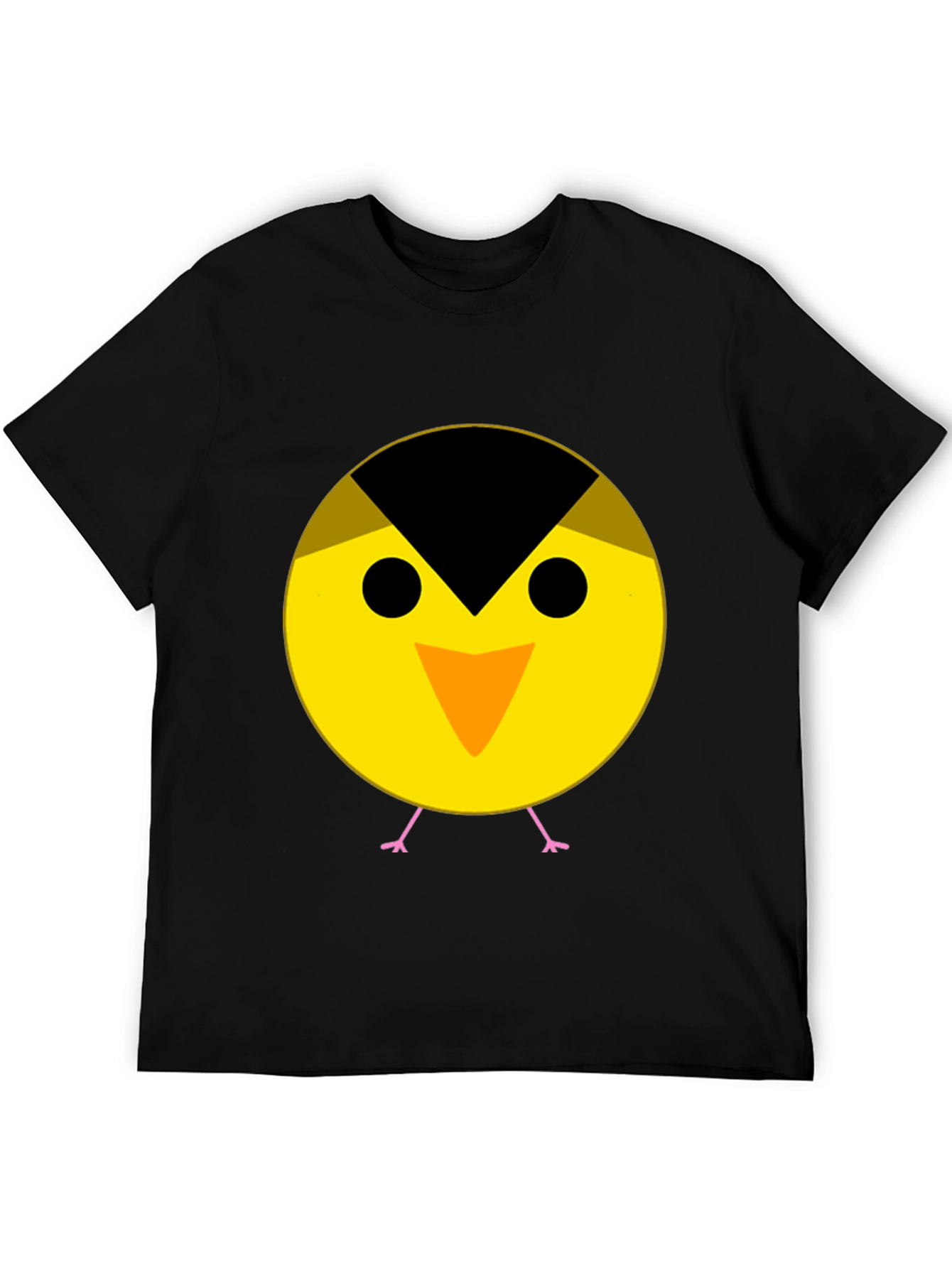 Black Cute Bird Graphic Tee - Black view 5