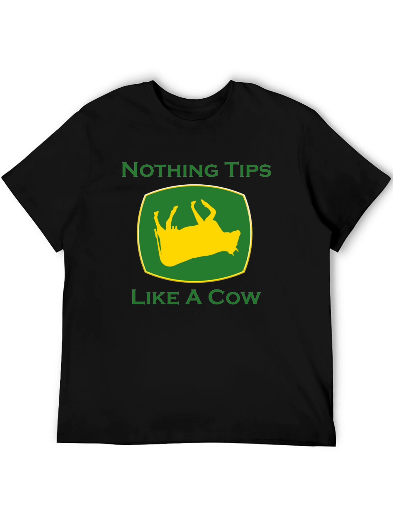 Black Funny Nothing Tips Like A Cow Graphic Tee view 5