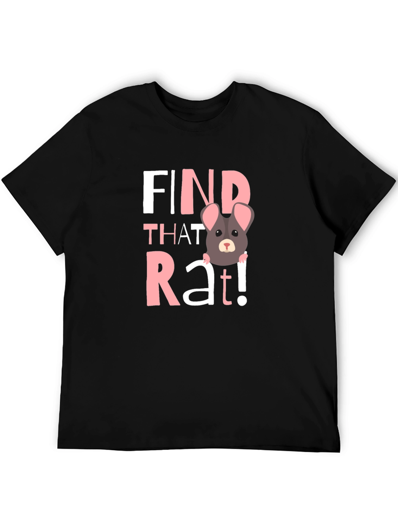 Black Find That Rat! Graphic T-Shirt  view 5