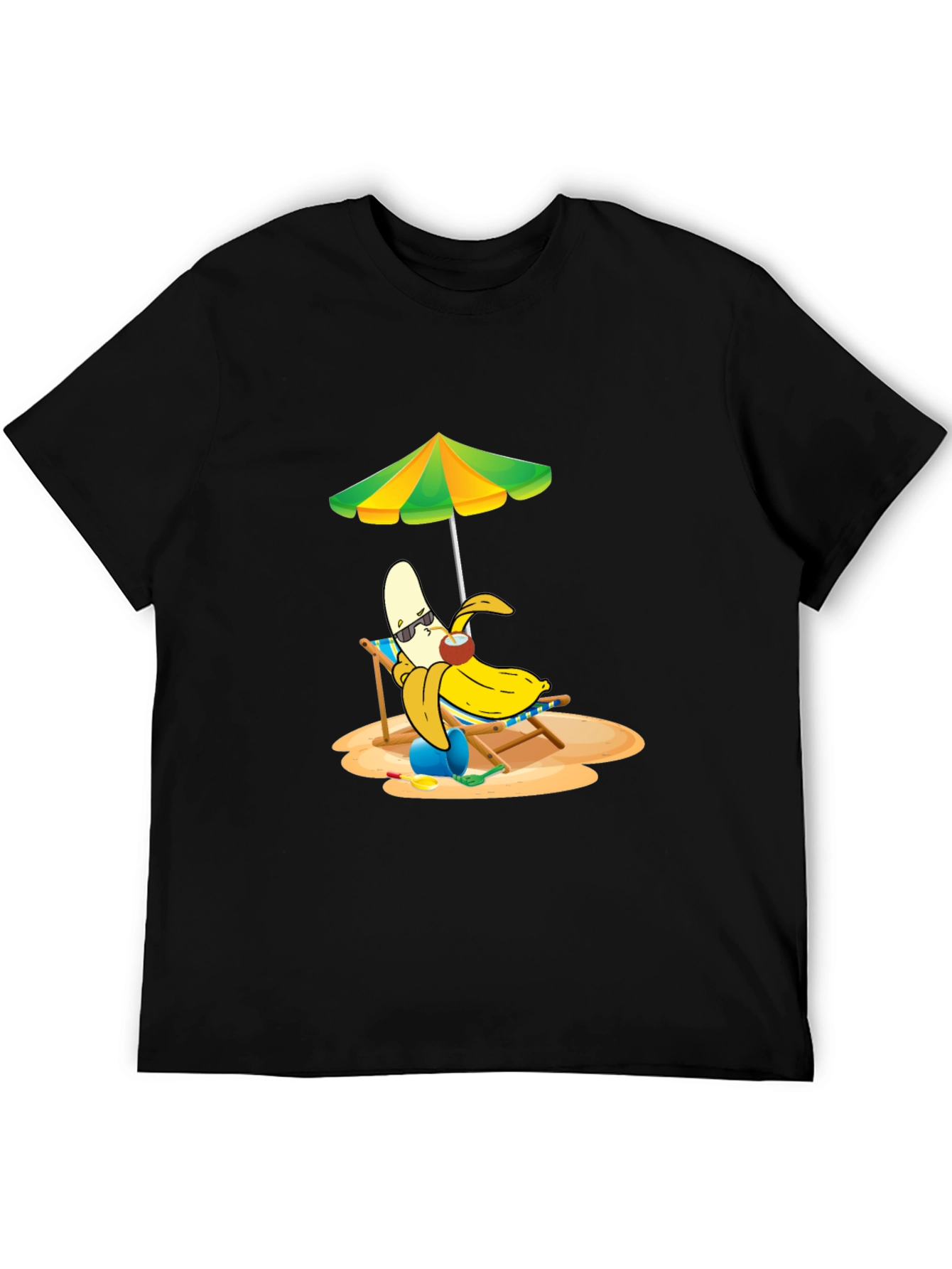 Black Banana Beach T-Shirt - Relaxed Tropical Vibes view 5