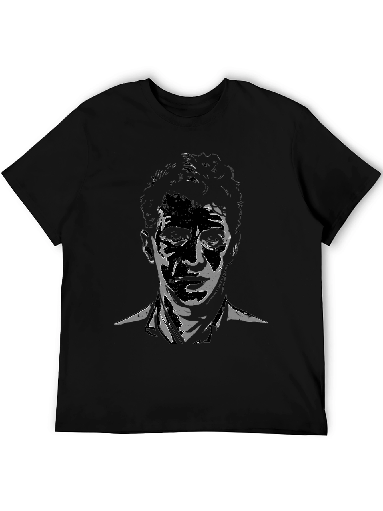 Black Black Graphic Tee - Abstract Portrait view 5