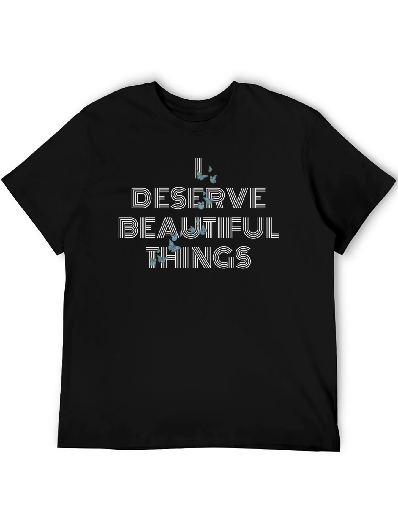 Black I Deserve Beautiful Things Graphic Tee view 5